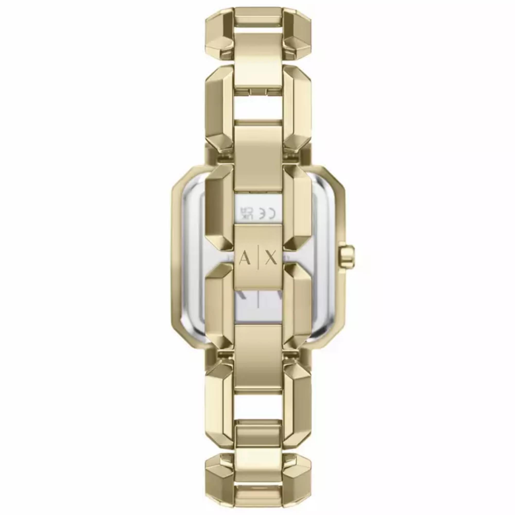 Armani Exchange Leila 27mm Brown Dial Steel Ladies Quartz Watch AX5738
