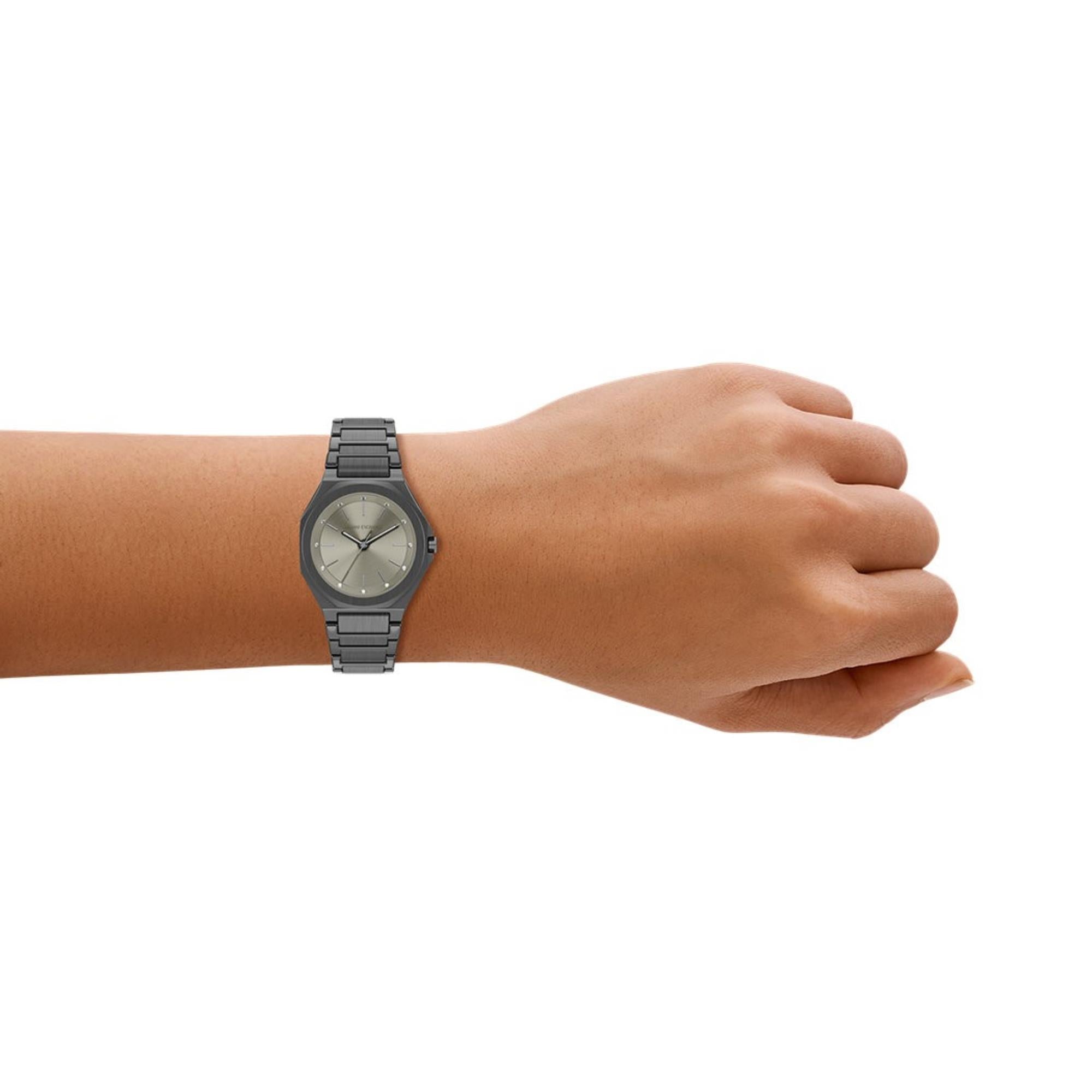 Armani Exchange Andrea 34mm Grey Dial Steel Ladies Quartz Watch AX4625