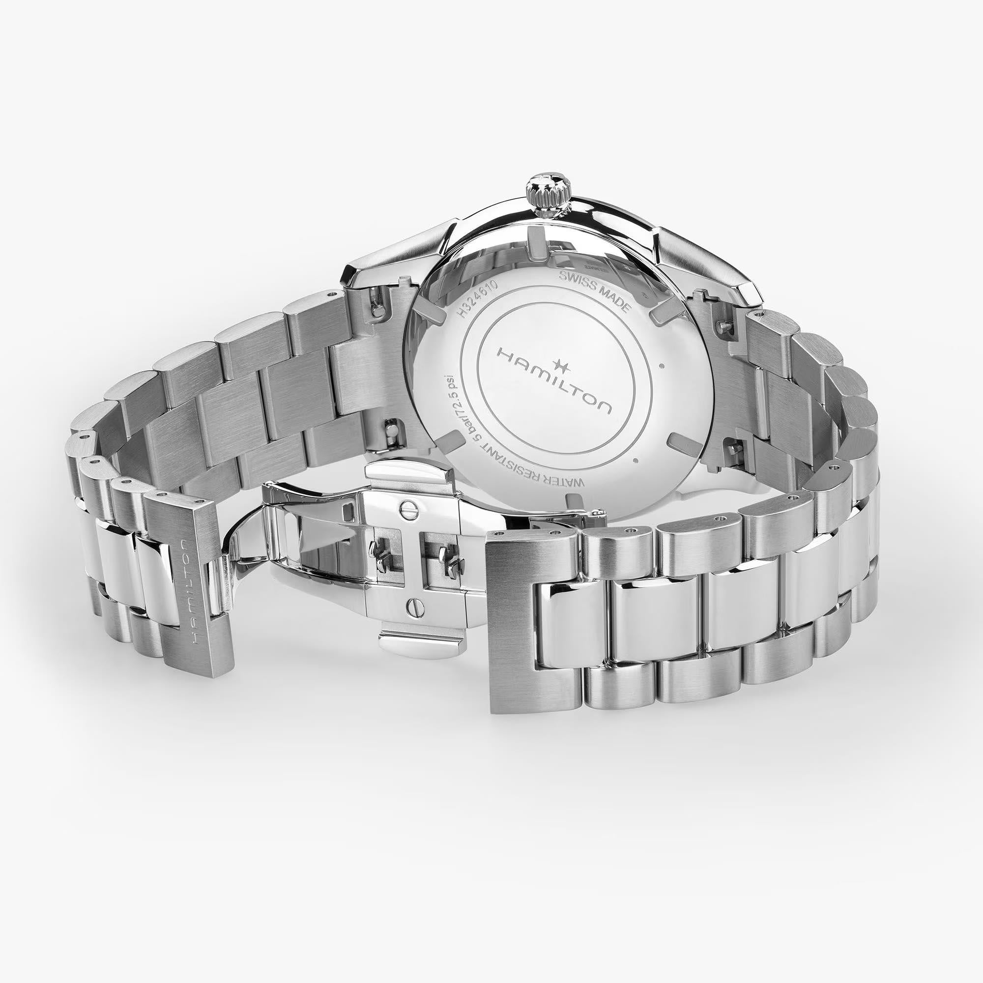 Hamilton Jazzmaster Quartz Beige Dial Steel Strap Men's Watch H32461121