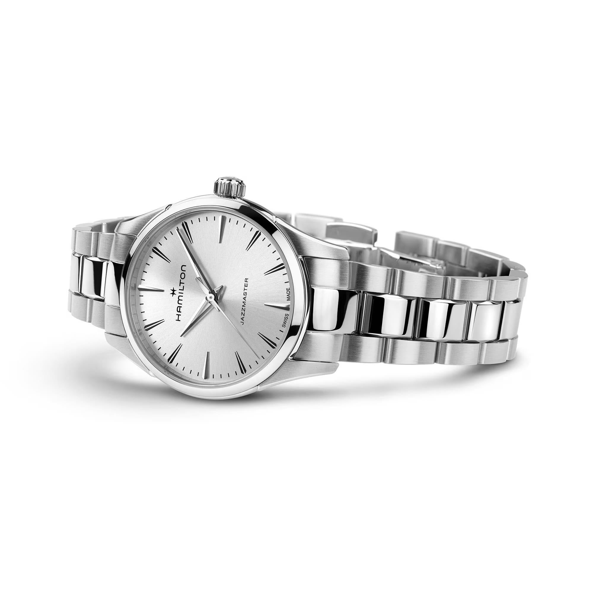 Hamilton Jazzmaster Quartz Silver Dial Steel Strap Unisex Watch H32301181