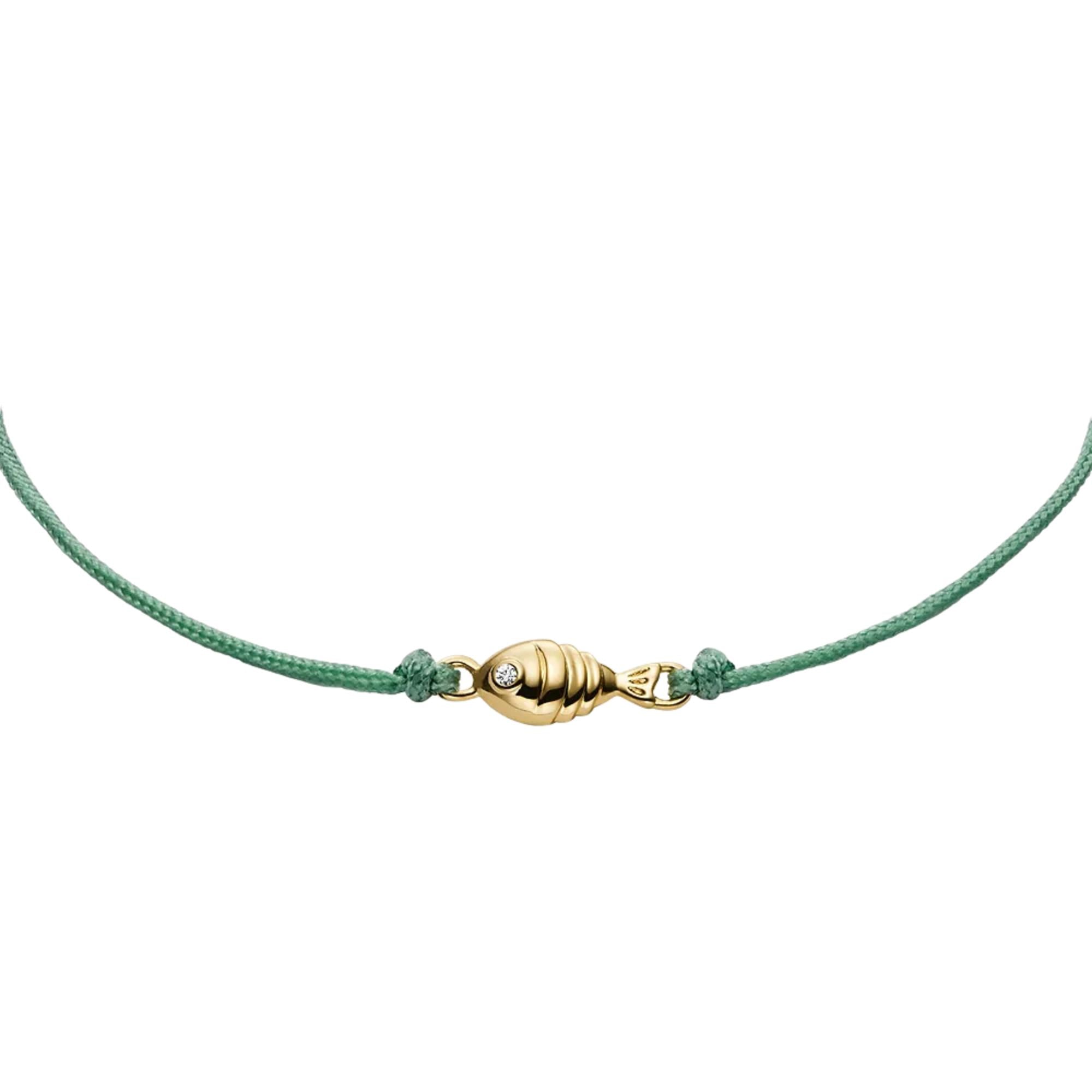 Fossil Sutton Mini Moments Seafoam Green Gold-Tone Brass Fish Women's Bracelet JA7310710