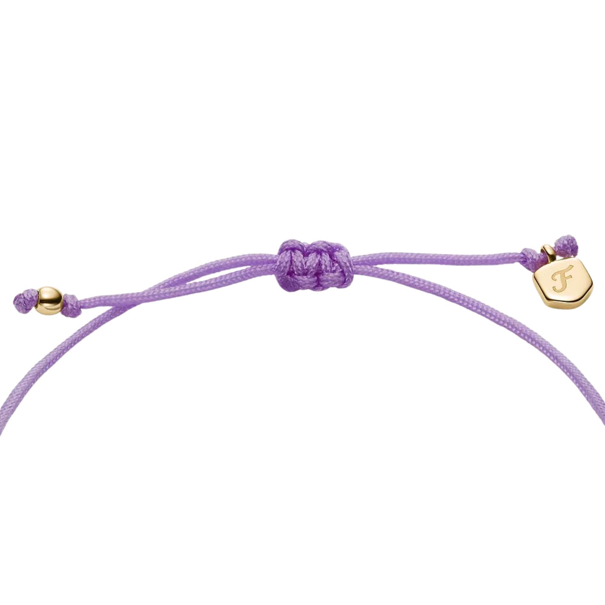 Fossil Sutton Mini Moments Lavender Gold-Tone Brass Butterfly Women's Bracelet JA7309710