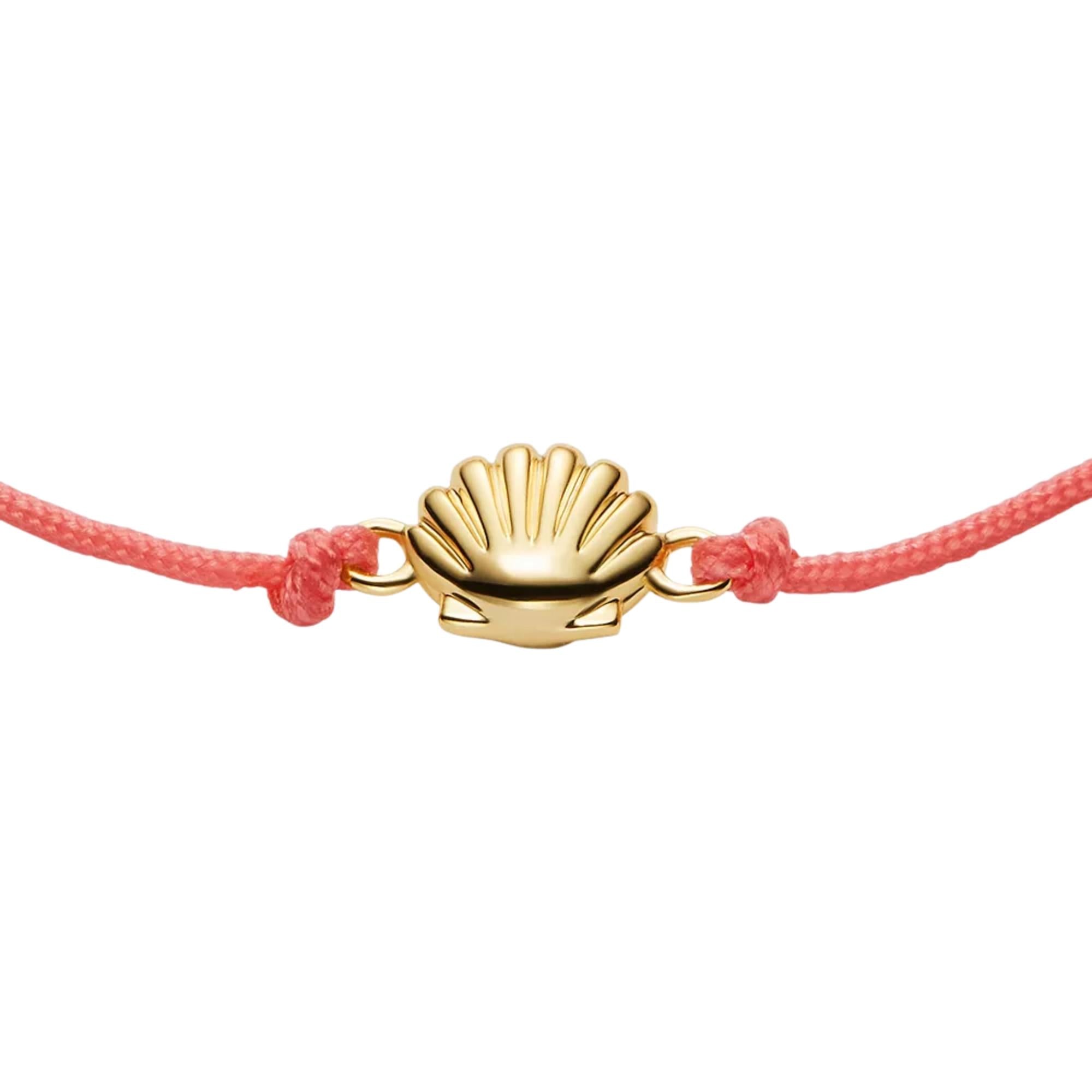 Fossil Sutton Mini Moments Coral Gold-Tone Brass Seashell Women's Bracelet JA7313710