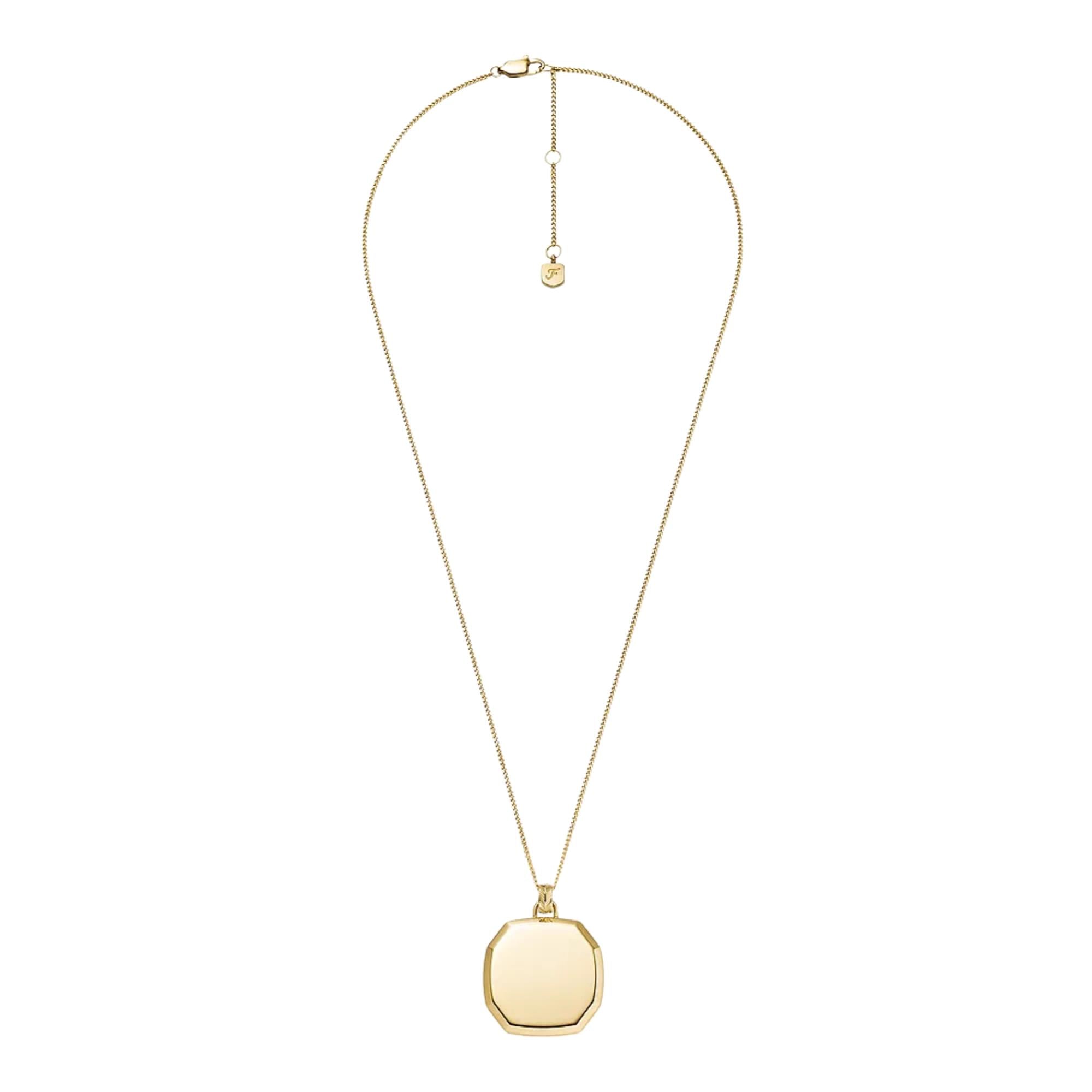 Fossil Harlow Gold-Tone Stainless Steel Pendant Women's Necklace JF04961710