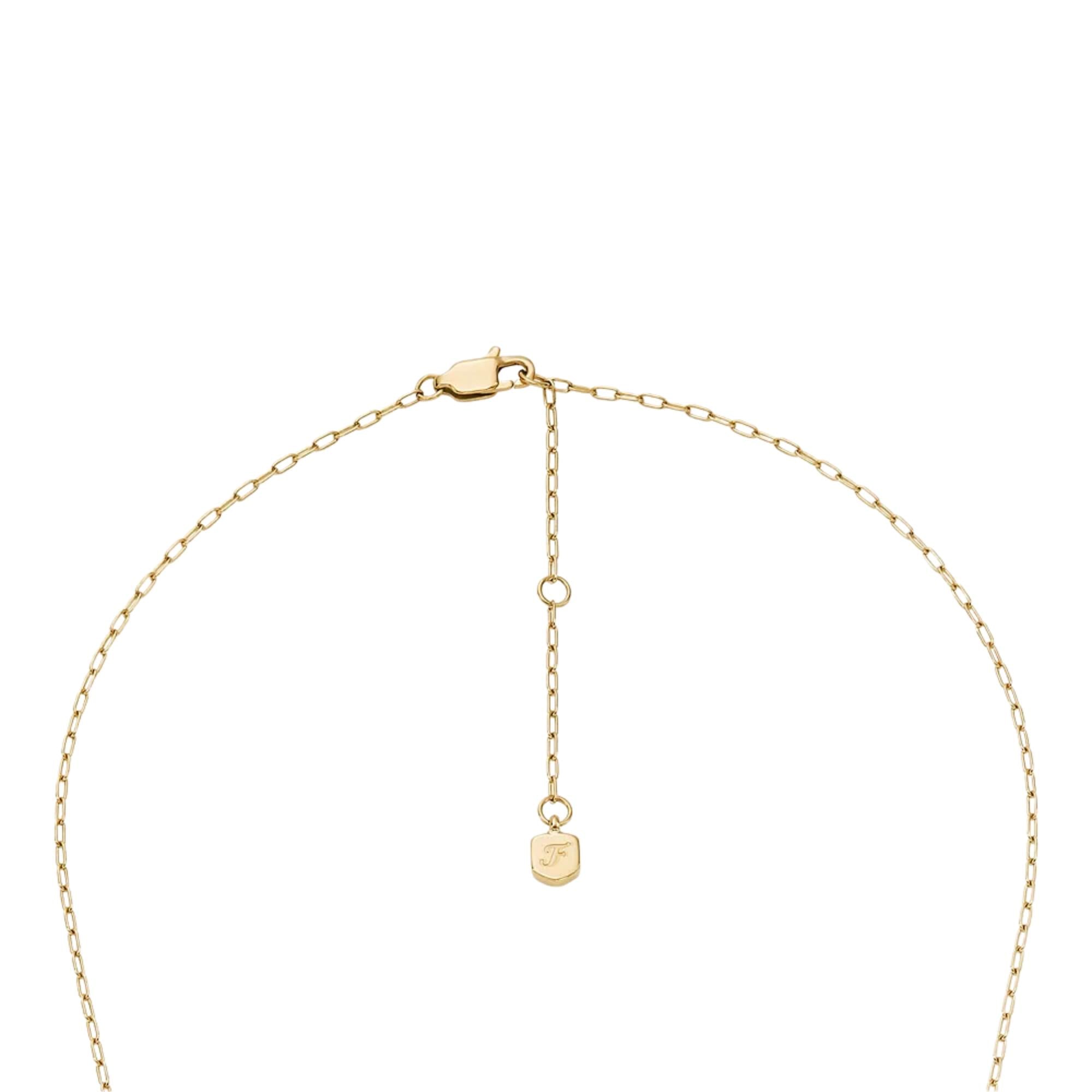 Fossil Sutton Scarab Gold-Tone Stainless Steel Pendant Women's Necklace JF04962710