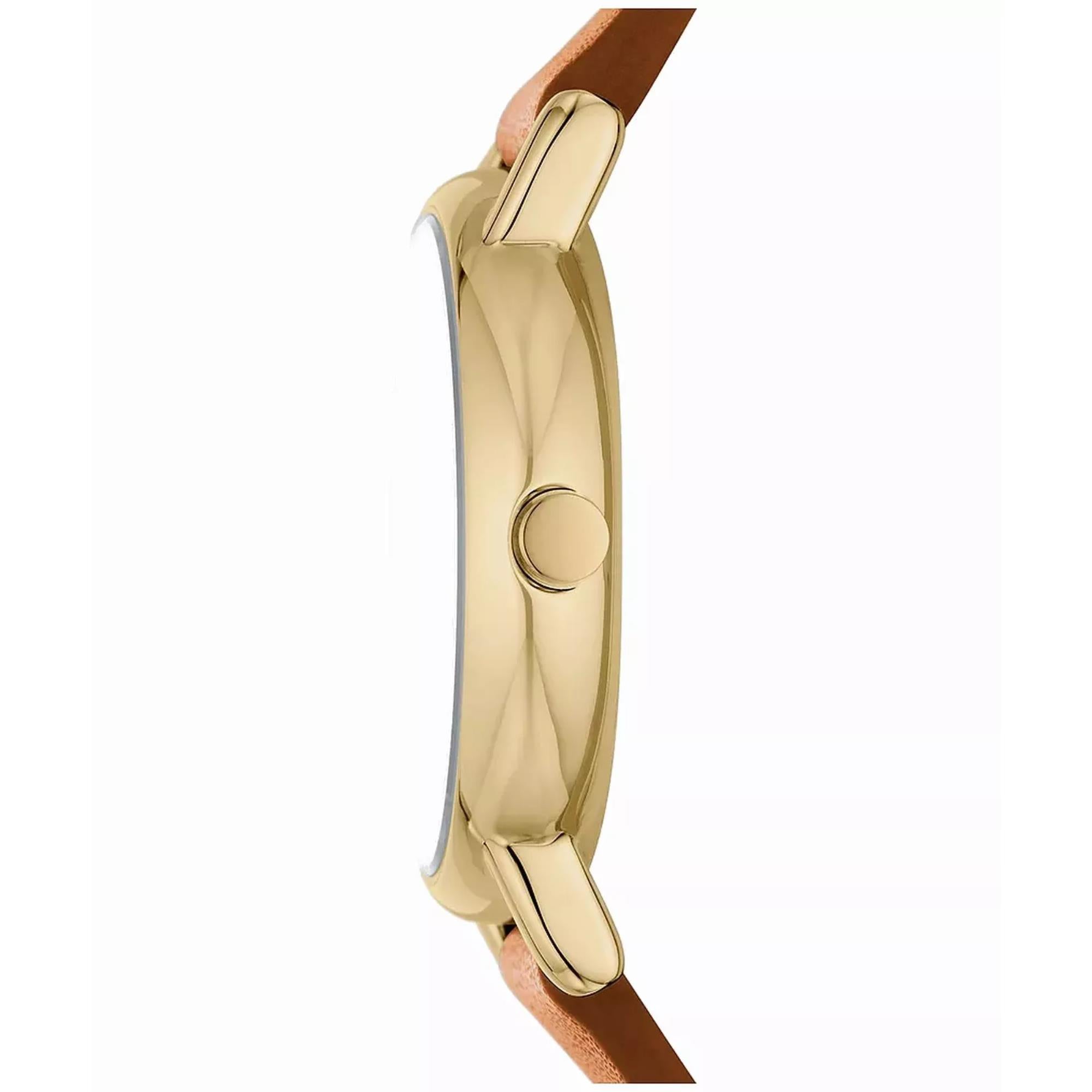 Skagen Signatur Lille Quartz White Dial Leather Strap Women's Watch SKW3121