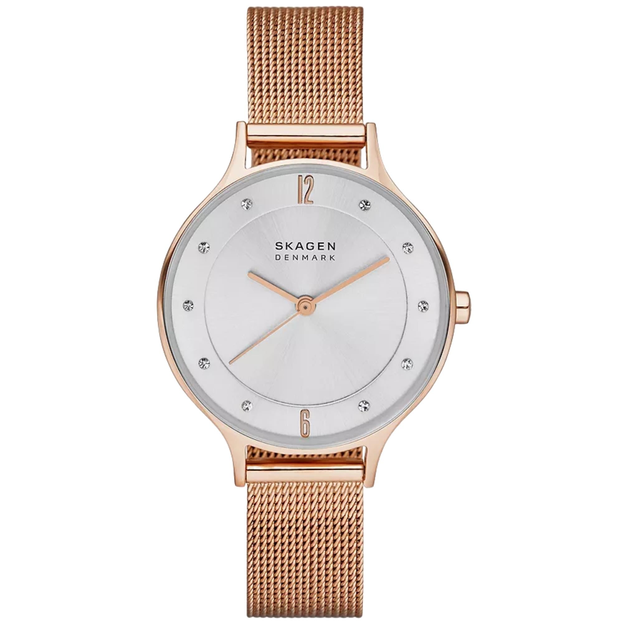 Skagen Anita Lille Quartz White Silver Dial Steel Strap Women's Watch SKW2151