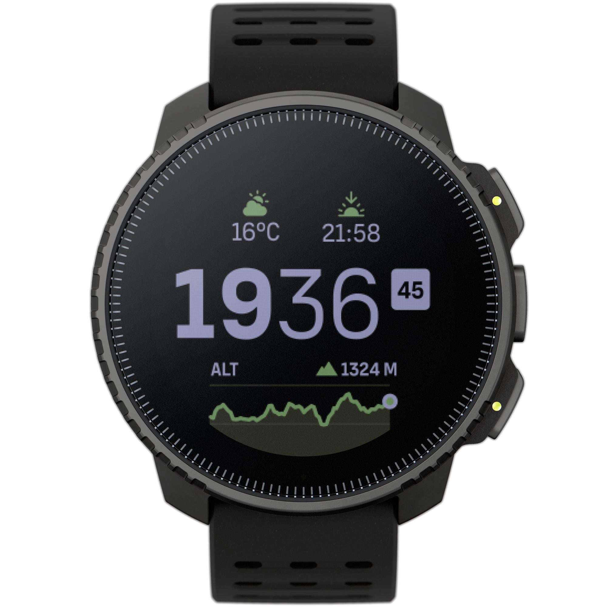 Suunto Vertical All Black Digital Silicone Strap Unisex Smart Watch SS050862000