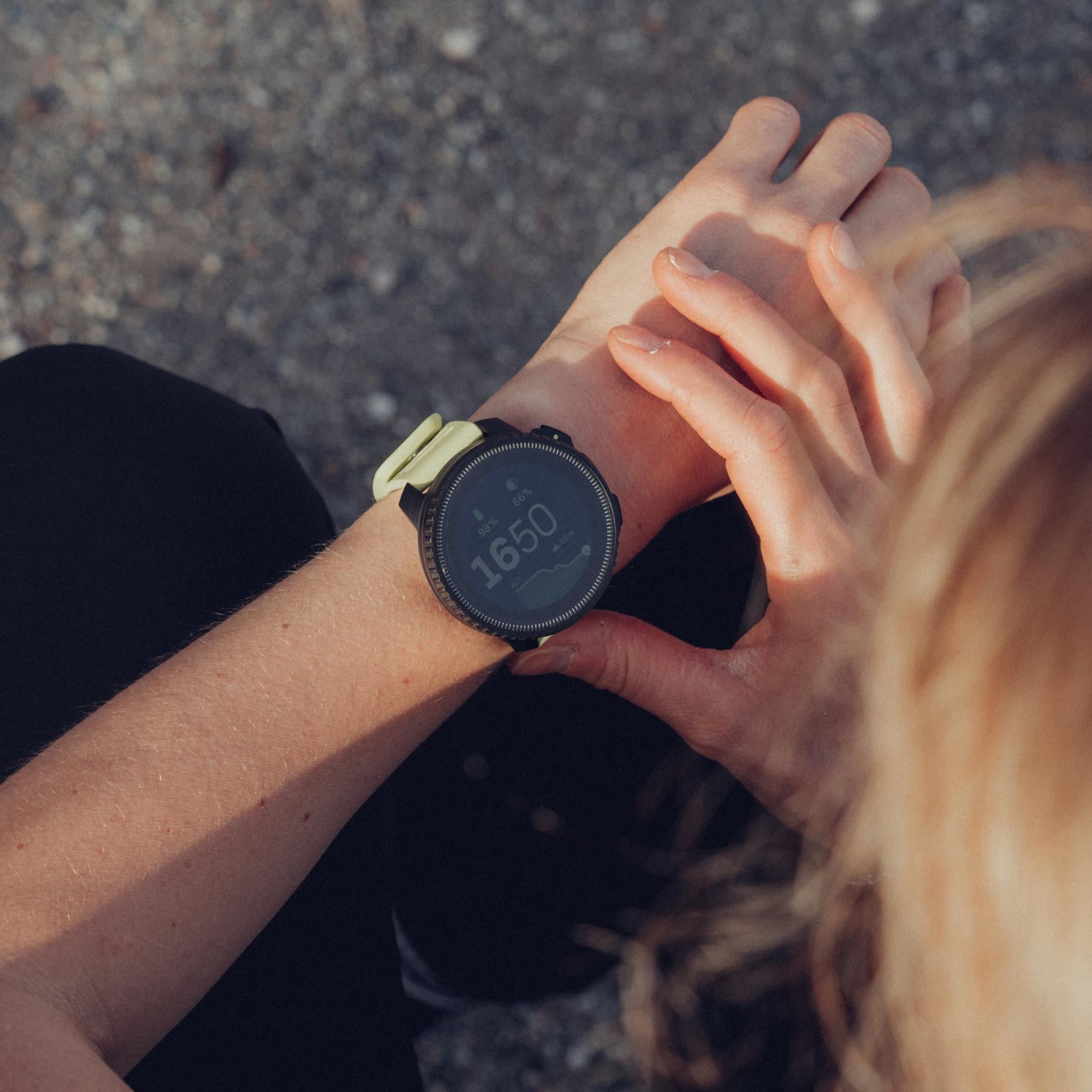 Suunto Vertical Black Lime Digital Silicone Strap Unisex Smart Watch SS050864000