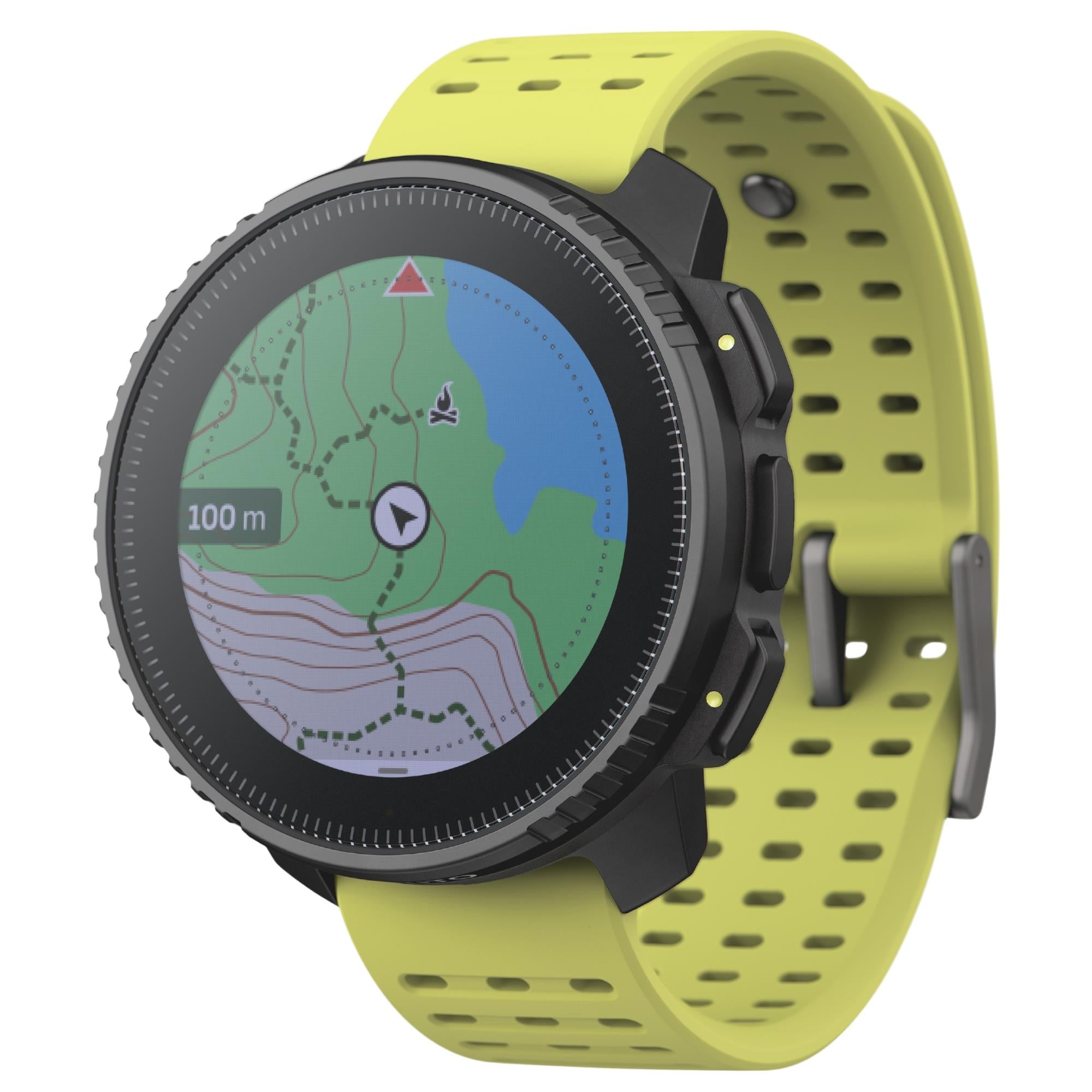 Suunto Vertical Black Lime Digital Silicone Strap Unisex Smart Watch SS050864000