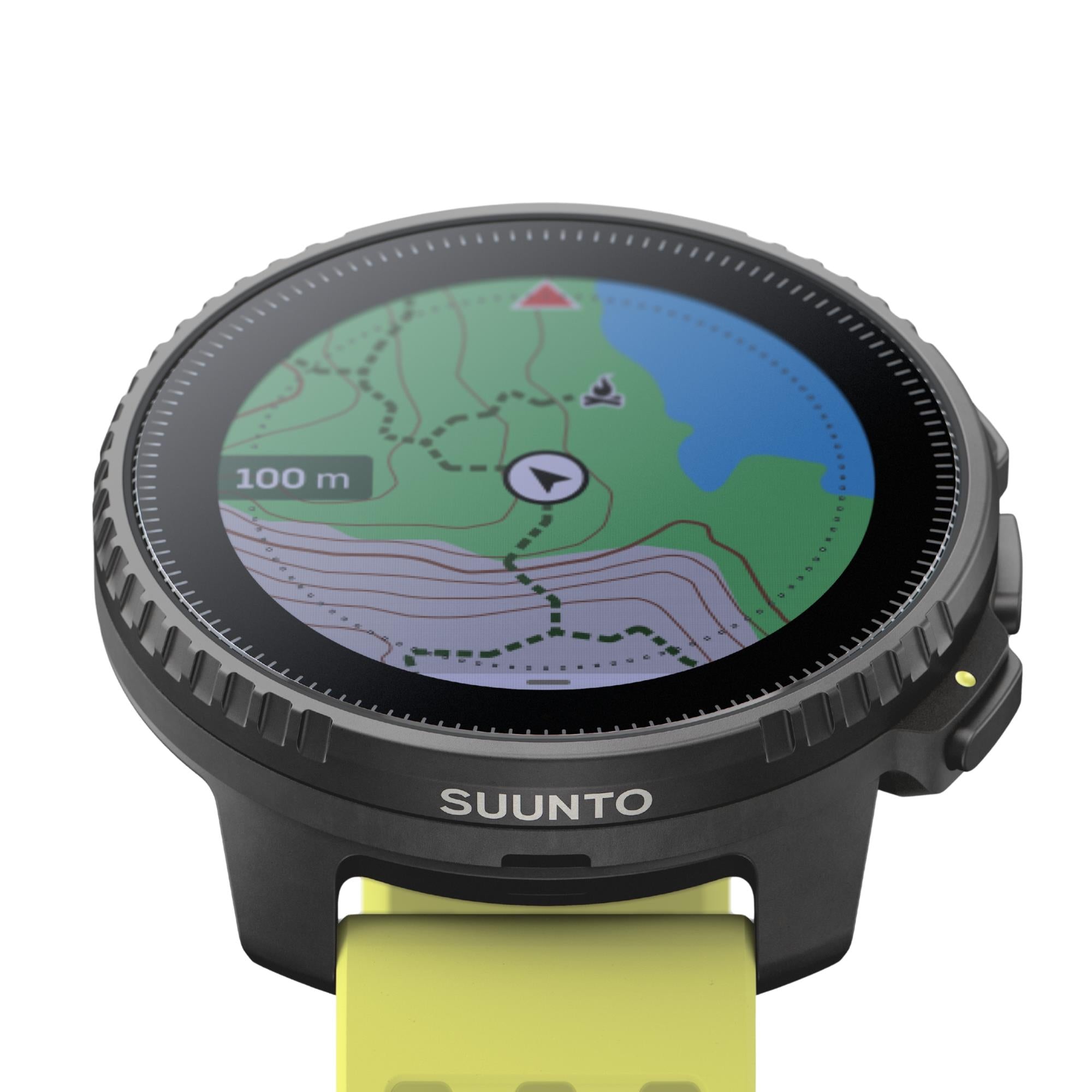 Suunto Vertical Black Lime Digital Silicone Strap Unisex Smart Watch SS050864000