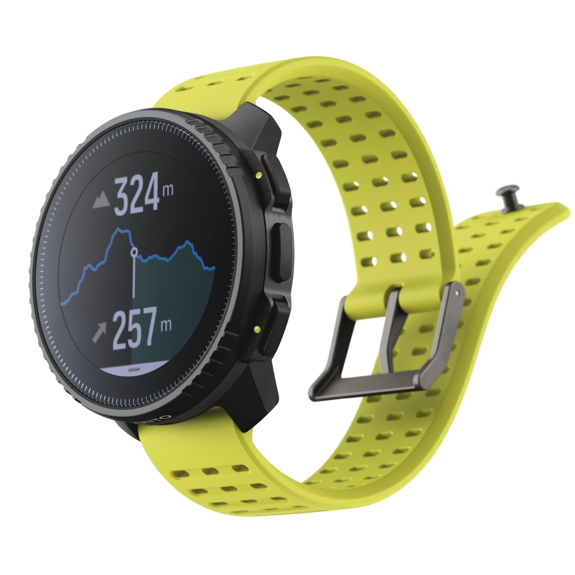 Suunto Vertical Black Lime Digital Silicone Strap Unisex Smart Watch SS050864000