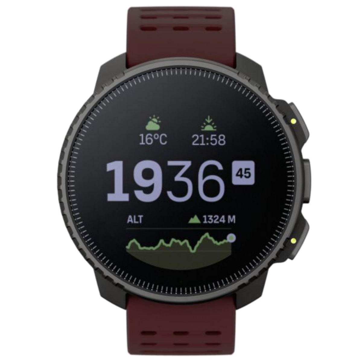 Suunto Vertical Black Ruby Digital Silicone Smart Watch SS050865000