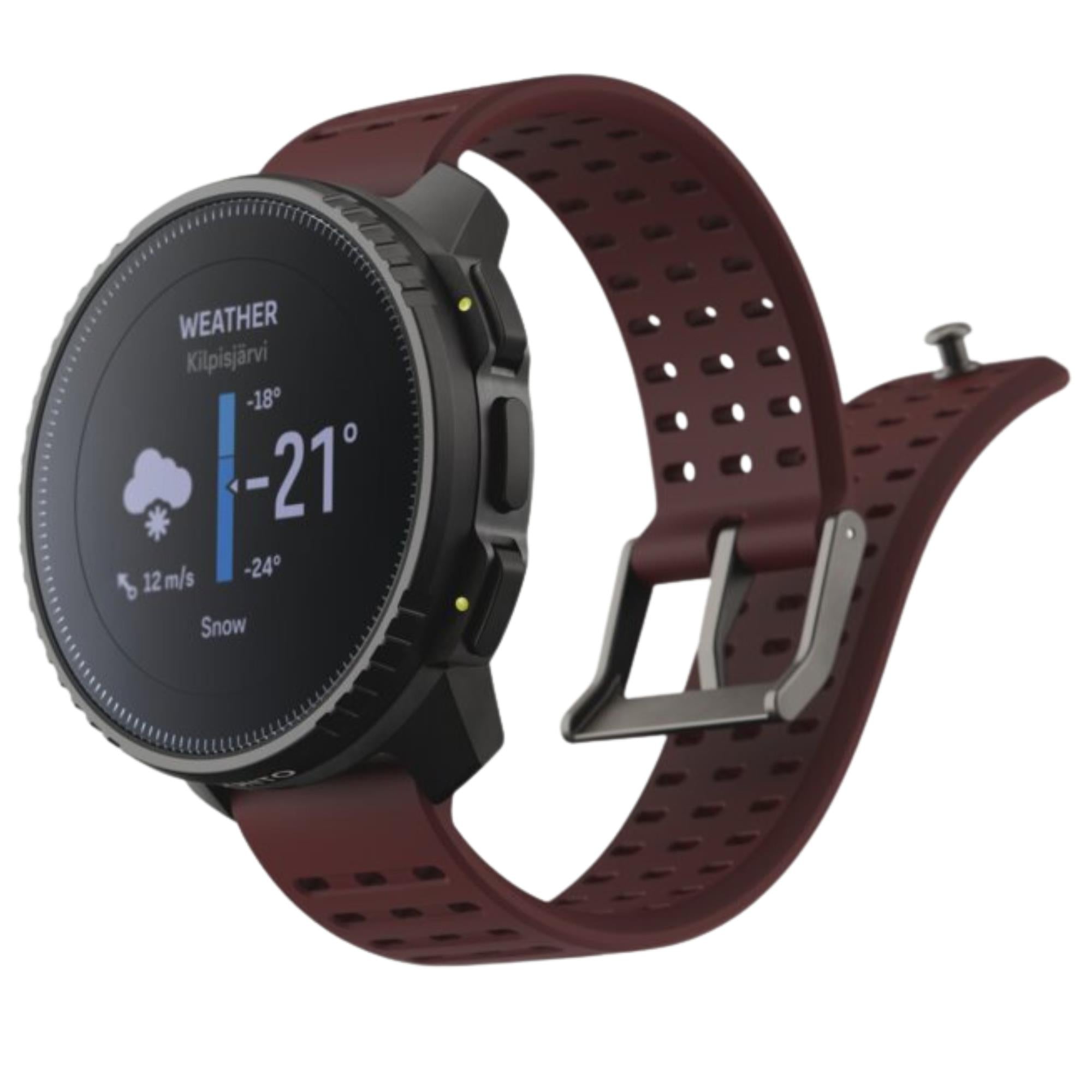 Suunto Vertical Black Ruby Digital Silicone Strap Unisex Smart Watch SS050865000