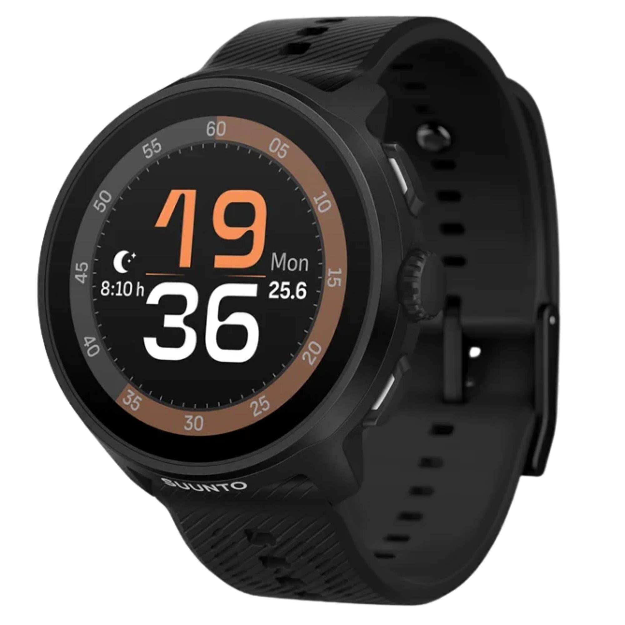 Suunto Run All Black Digital Silicone Strap Unisex Smart Watch SS051272000