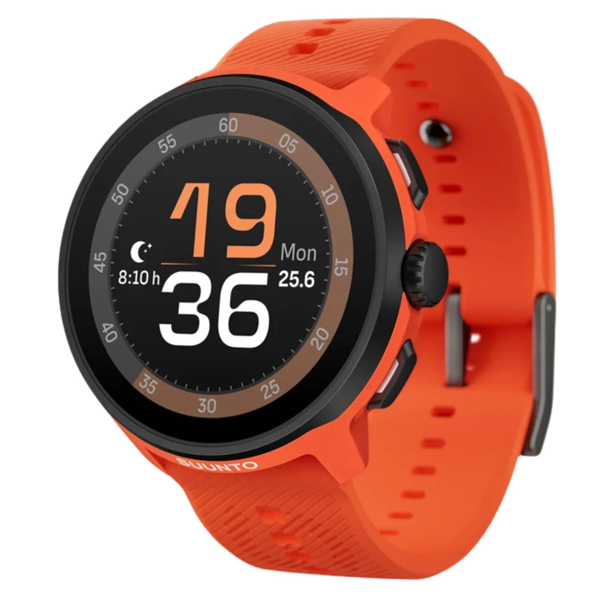 Suunto Run Coral Orange Digital Silicone Strap Unisex Smart Watch SS051275000