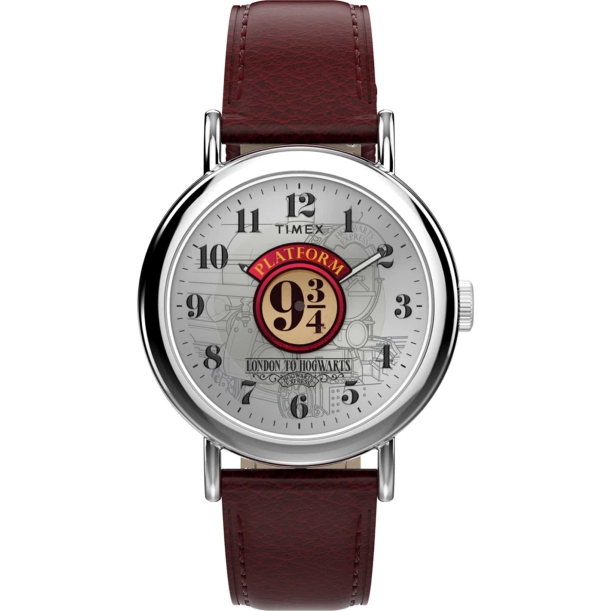 Timex Harry Potter x Timex Weekender 37mm Silver Dial Leather Mens Quartz Watch TW2Y76200
