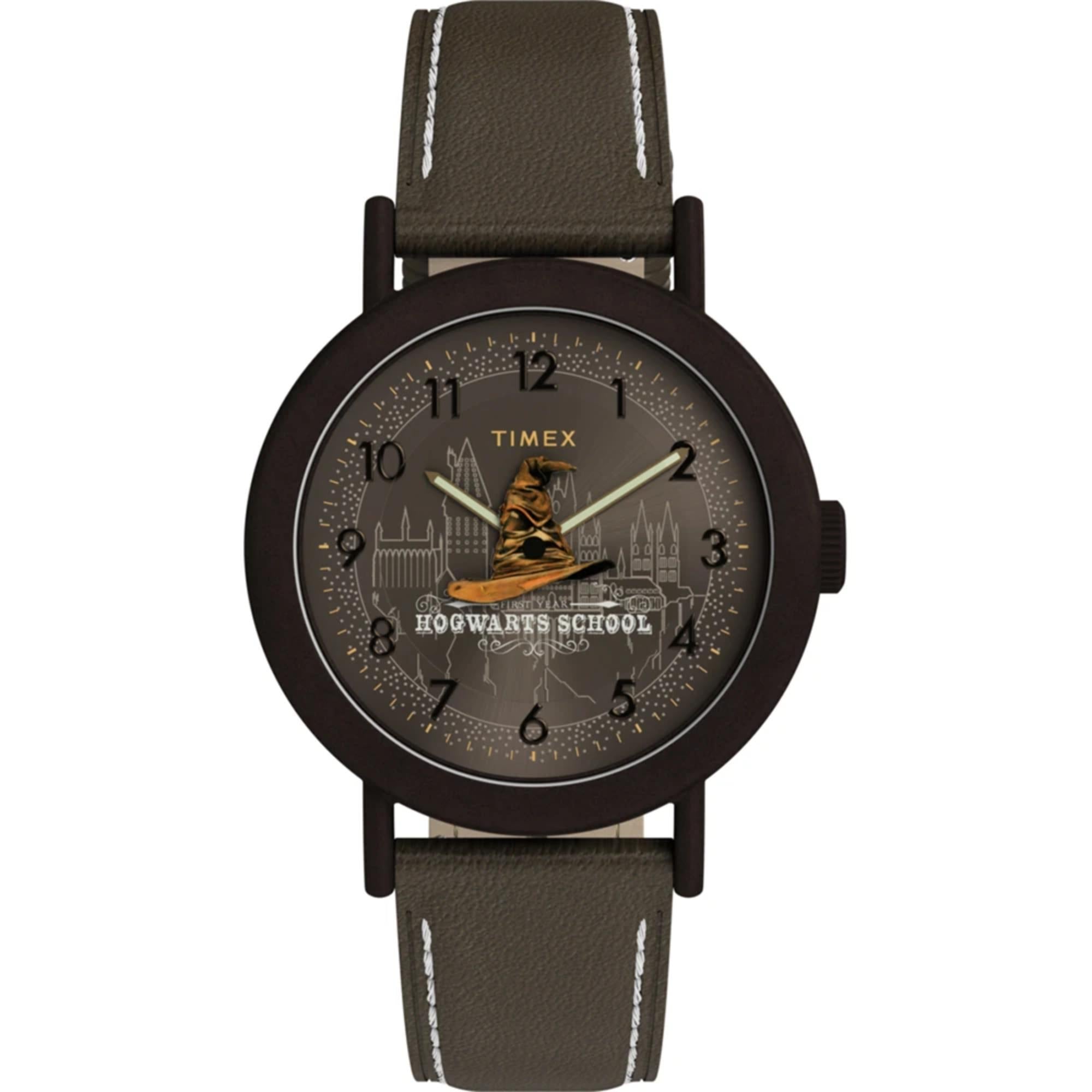 Timex Lab Harry Potter x Timex Weekender Sorting Hat Brown Dial Leather Strap Men's Watch TW2Y77000