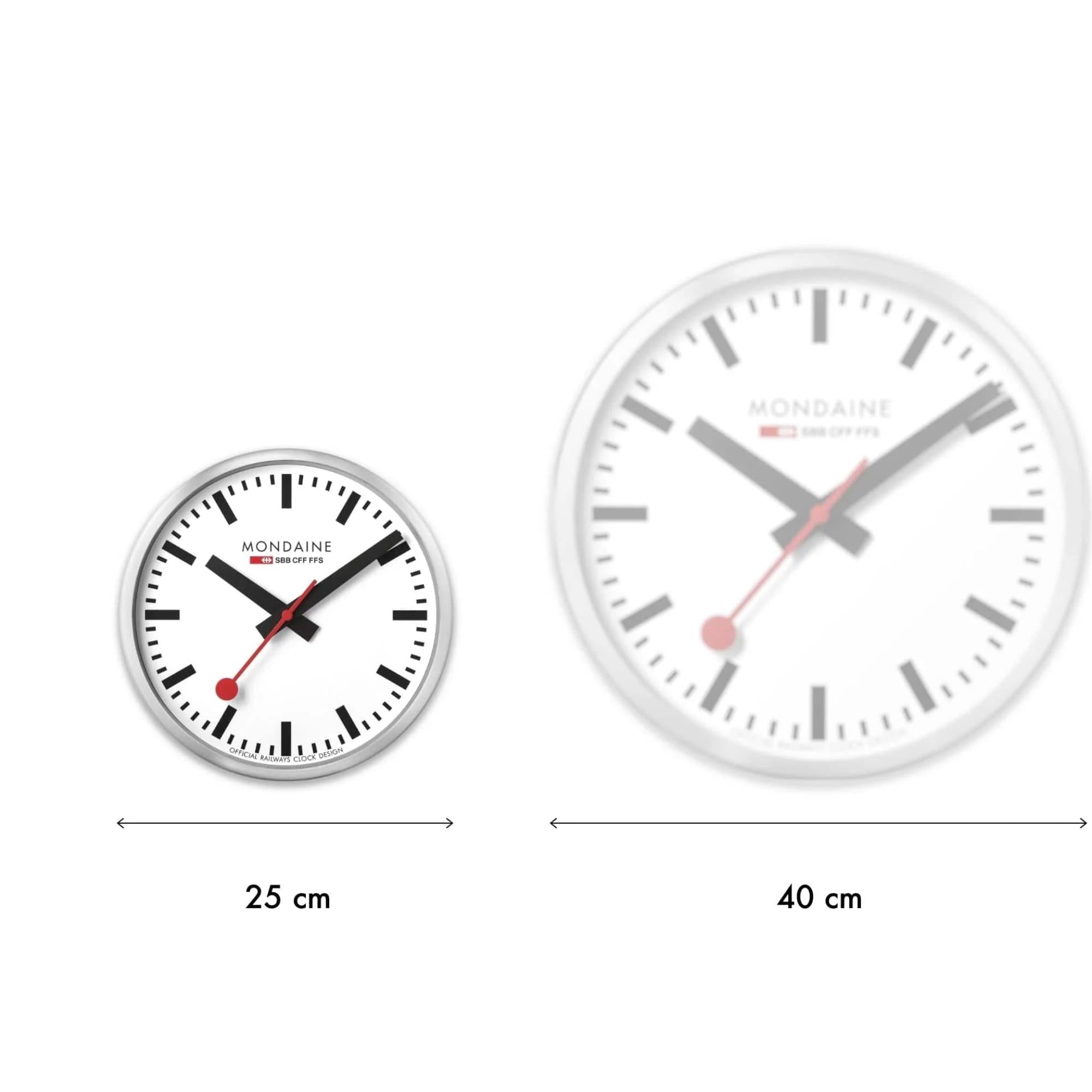 Mondaine Stop2Go 42mm White Dial Wifi Wall Clock MSM.25S11.1