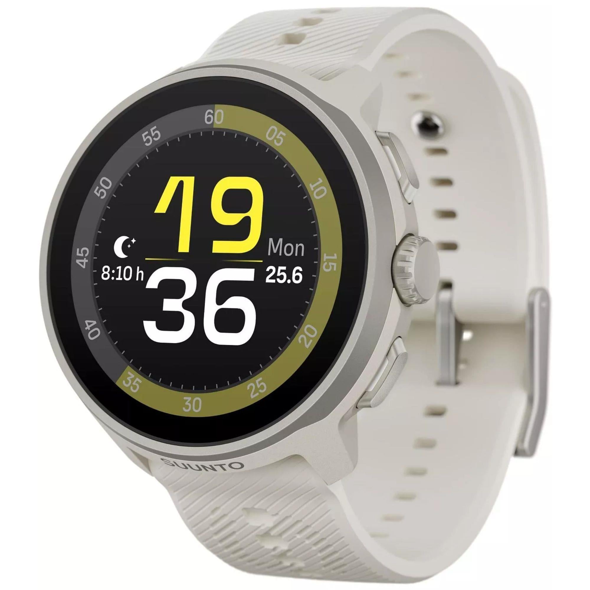 Suunto Run Frost Gray Digital Silicone Strap Unisex Smart Watch SS051273000