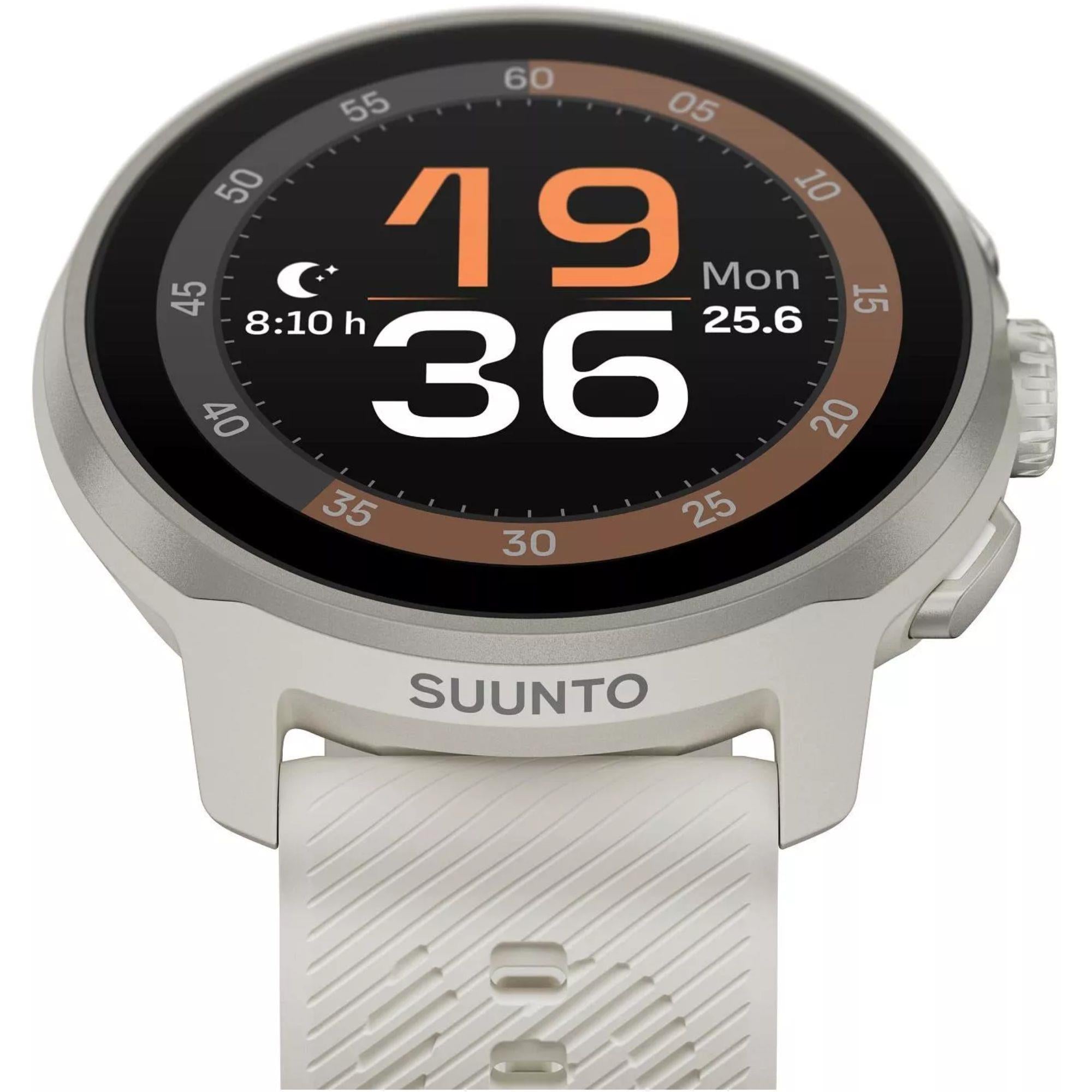 Suunto Run Frost Gray Digital Silicone Strap Unisex Smart Watch SS051273000