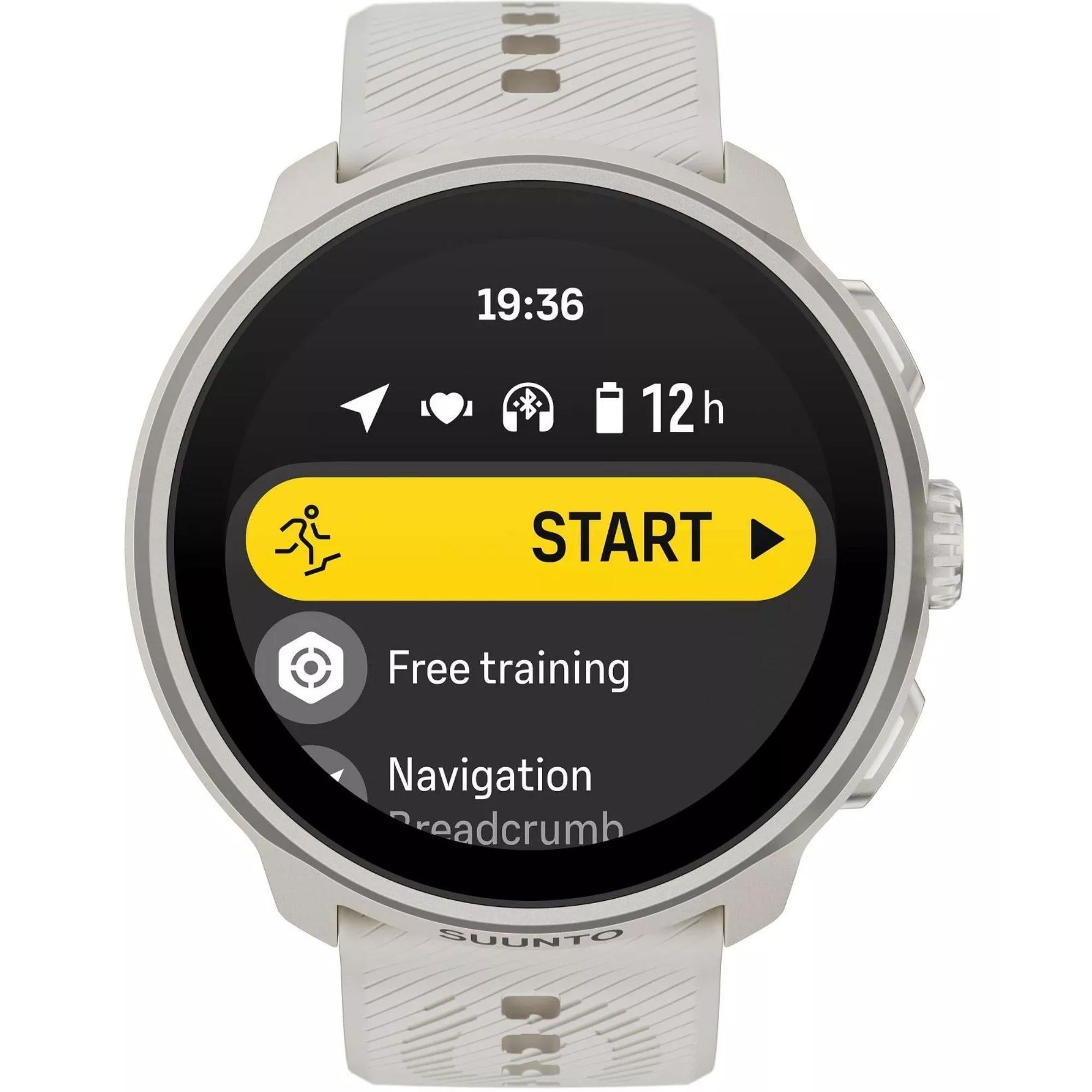 Suunto Run Frost Gray Digital Silicone Strap Unisex Smart Watch SS051273000