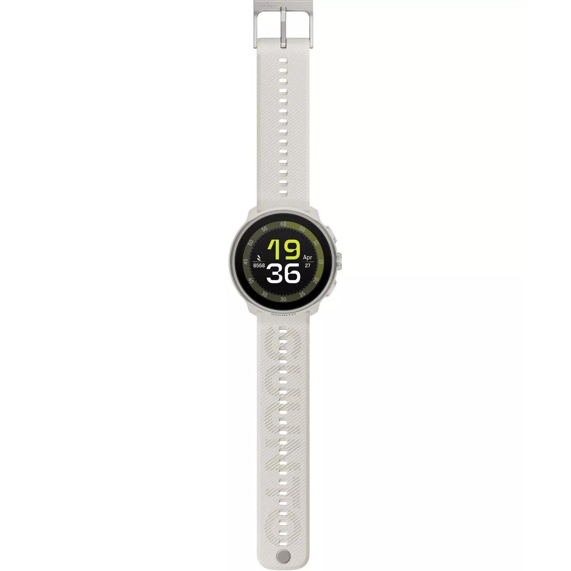 Suunto Run Frost Gray Digital Silicone Strap Unisex Smart Watch SS051273000
