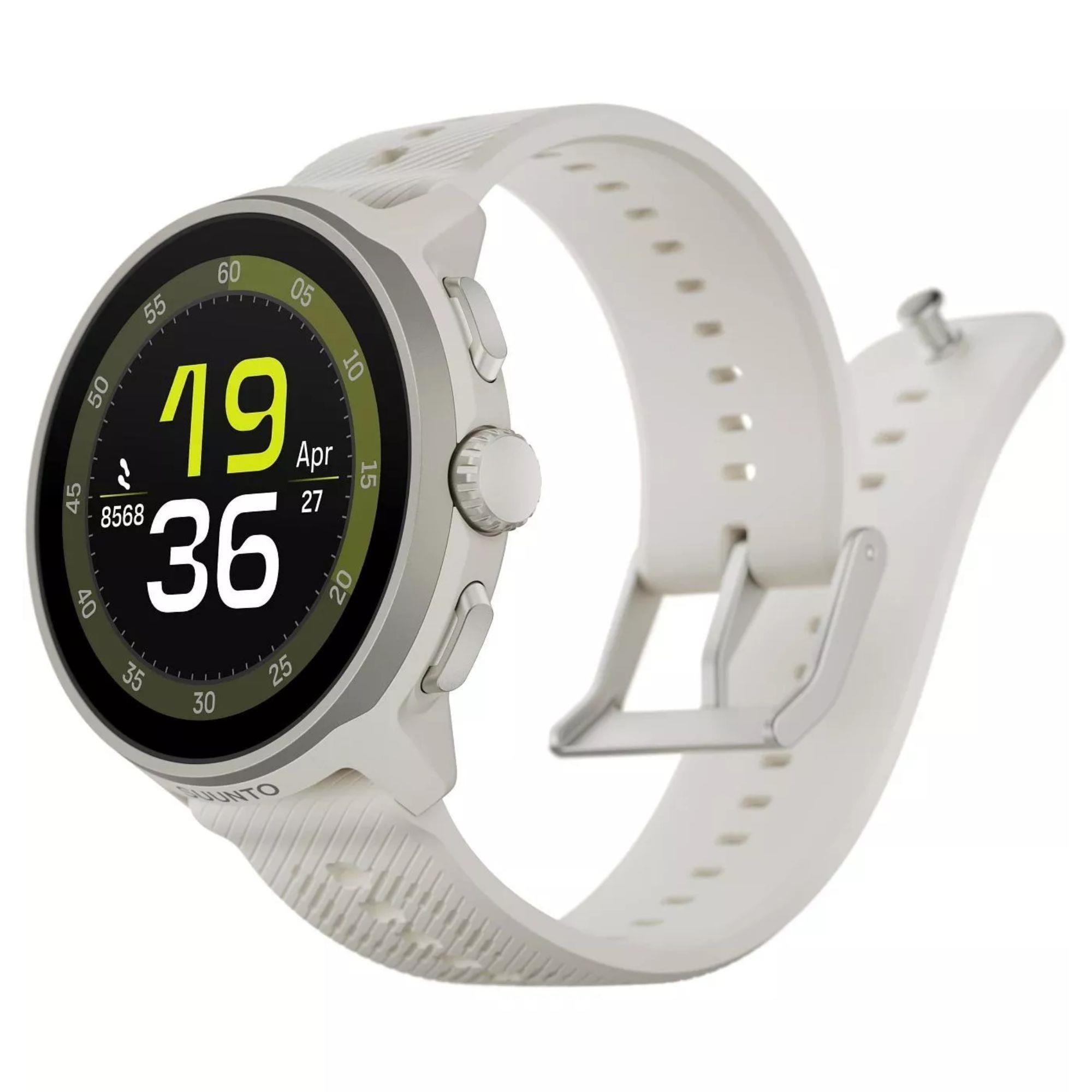 Suunto Run Frost Gray Digital Silicone Strap Unisex Smart Watch SS051273000