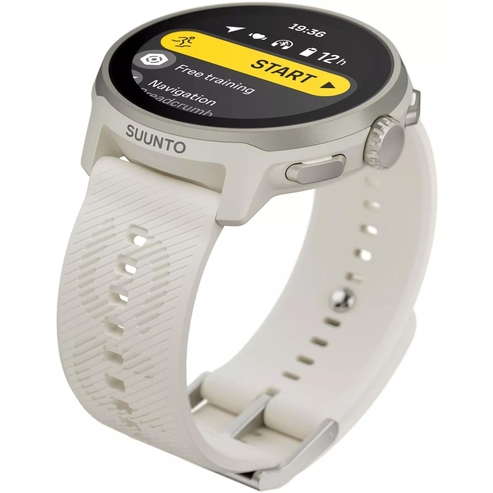 Suunto Run Frost Gray Digital Silicone Strap Unisex Smart Watch SS051273000