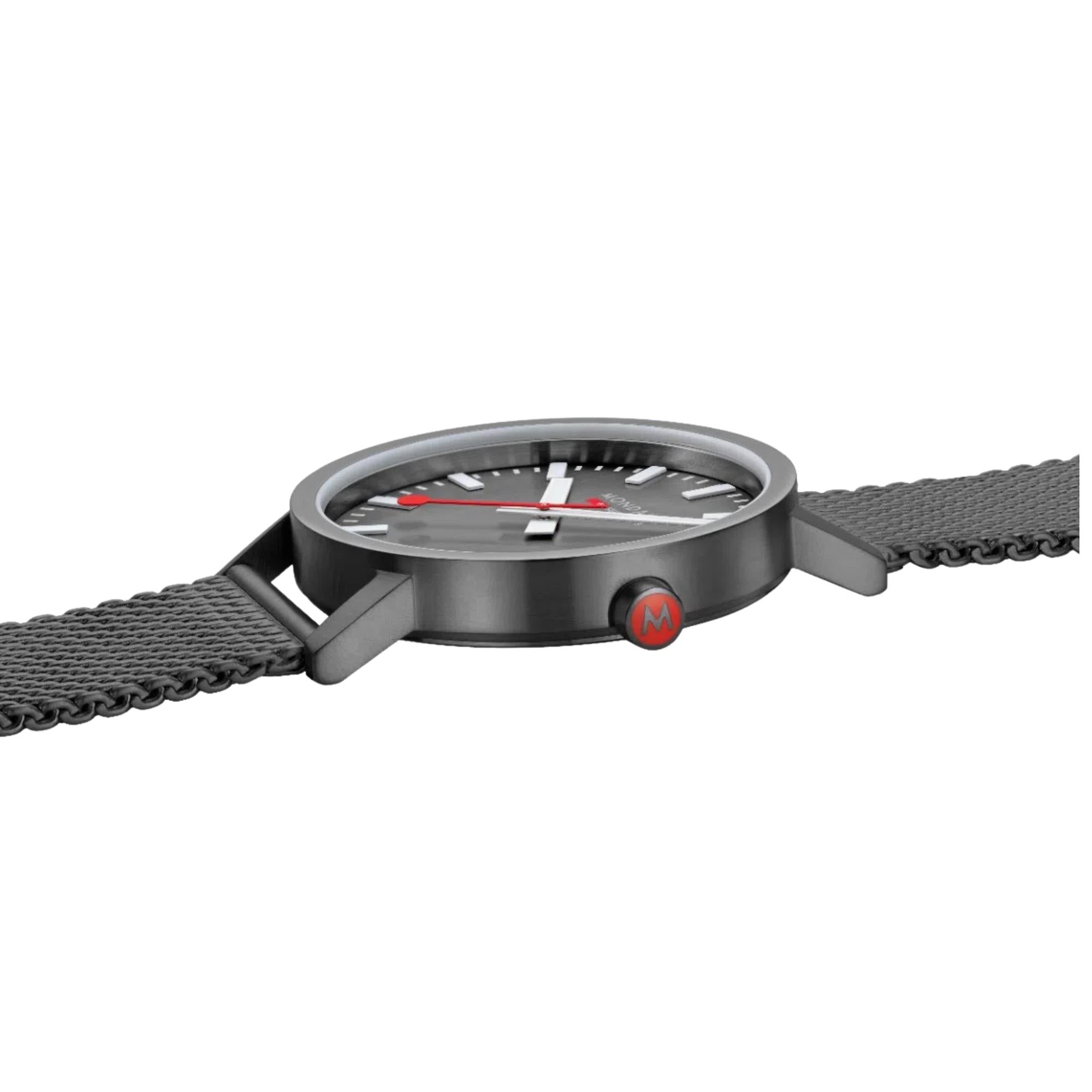 Mondaine Classic Anthracite Grey Dial Steel Strap Men's Watch A660.30360.81SBM