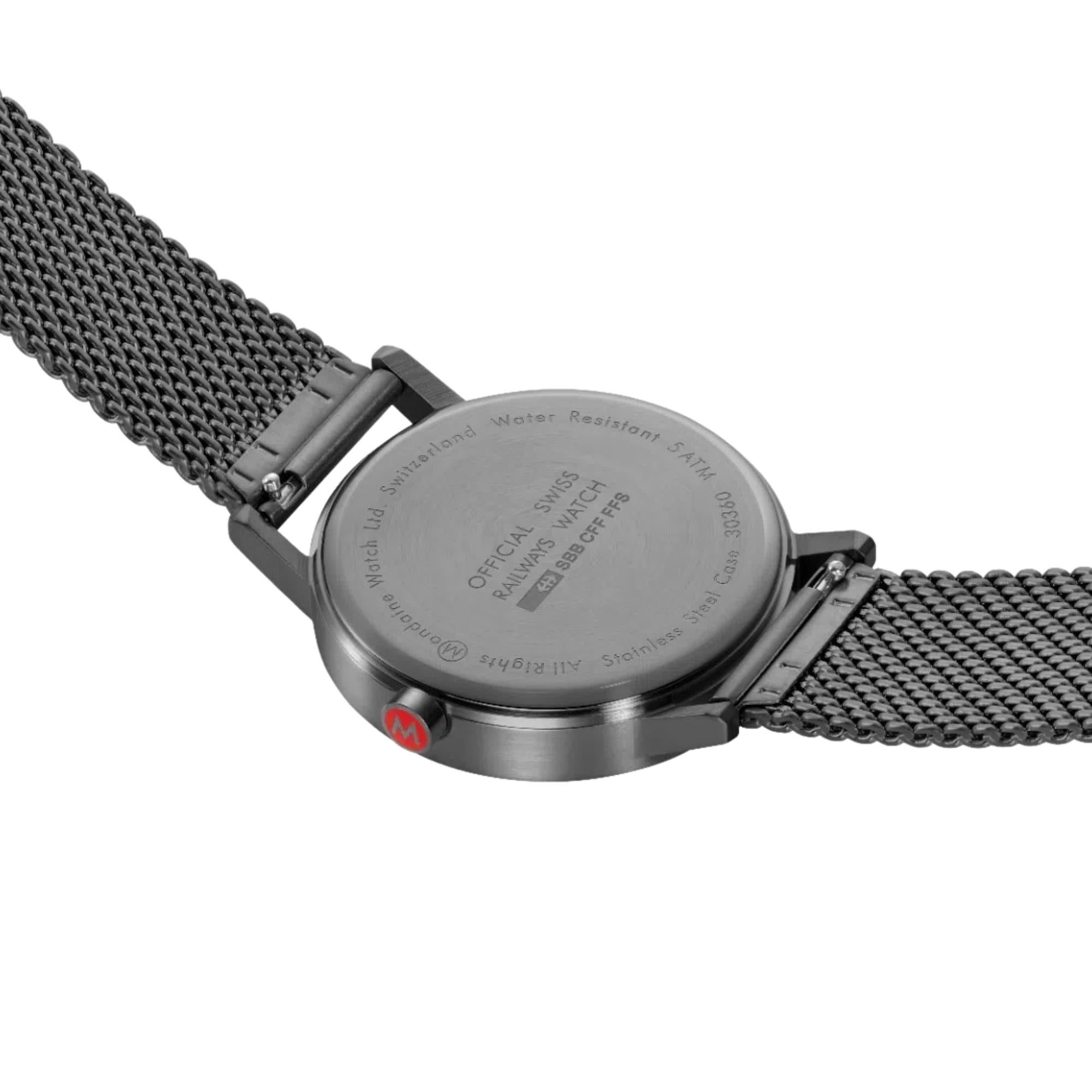 Mondaine Classic Anthracite Grey Dial Steel Strap Men's Watch A660.30360.81SBM