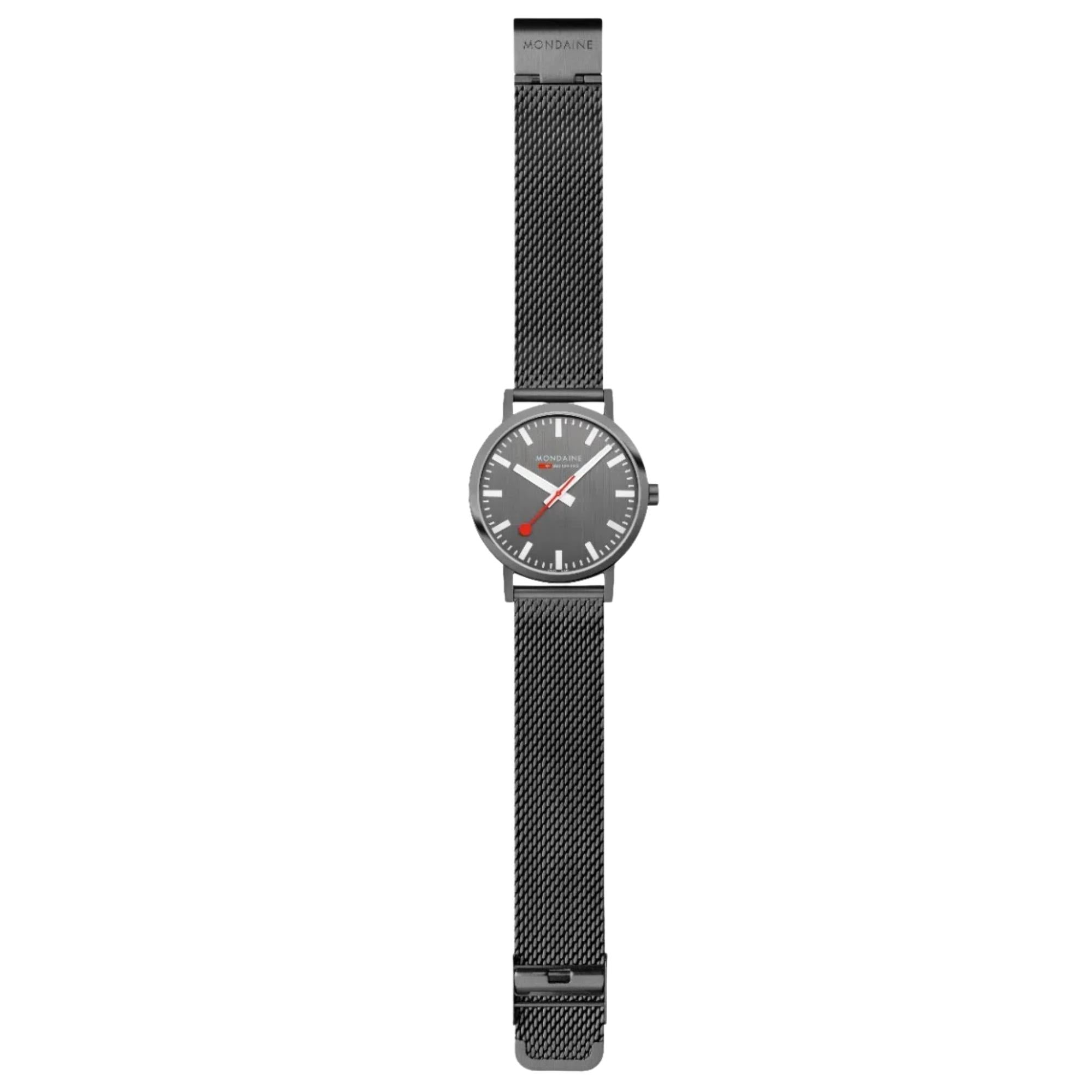 Mondaine Classic Anthracite Grey Dial Steel Strap Men's Watch A660.30360.81SBM