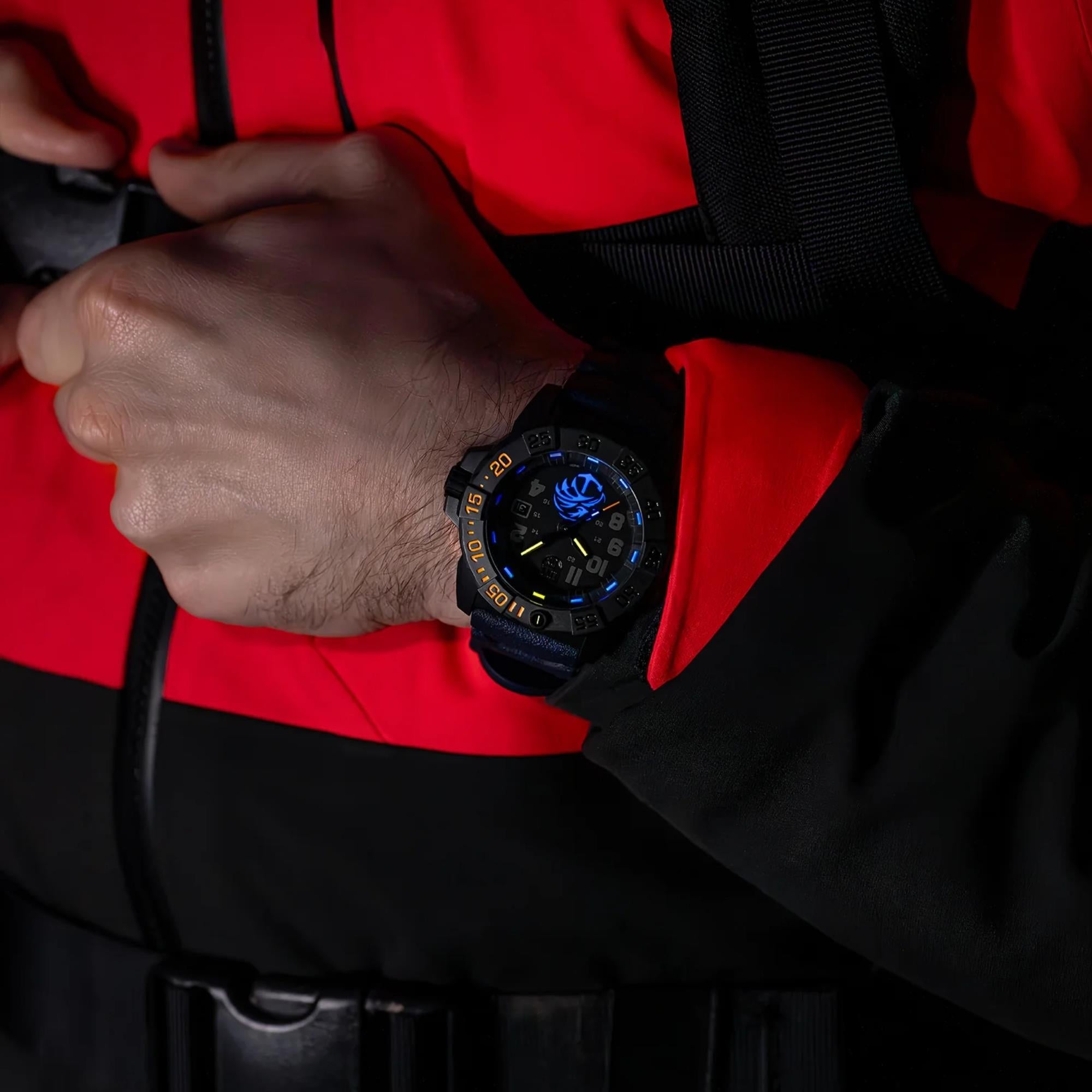 Luminox Navy Seal Foundation “The Guardian” Limited Edition Black Dial Rubber Strap Men's Watch XS.3505.NSF.N