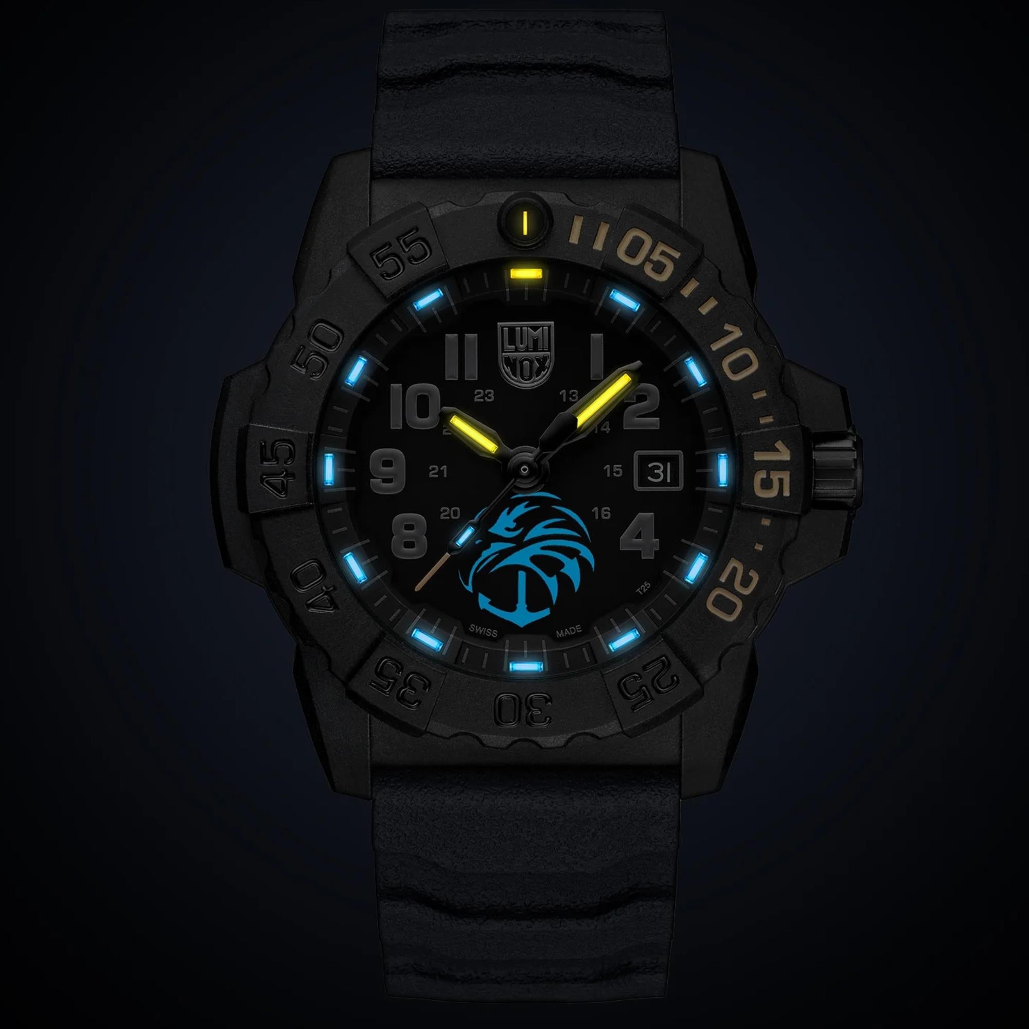 Luminox Navy Seal Foundation “The Guardian” Limited Edition Black Dial Rubber Strap Men's Watch XS.3505.NSF.N
