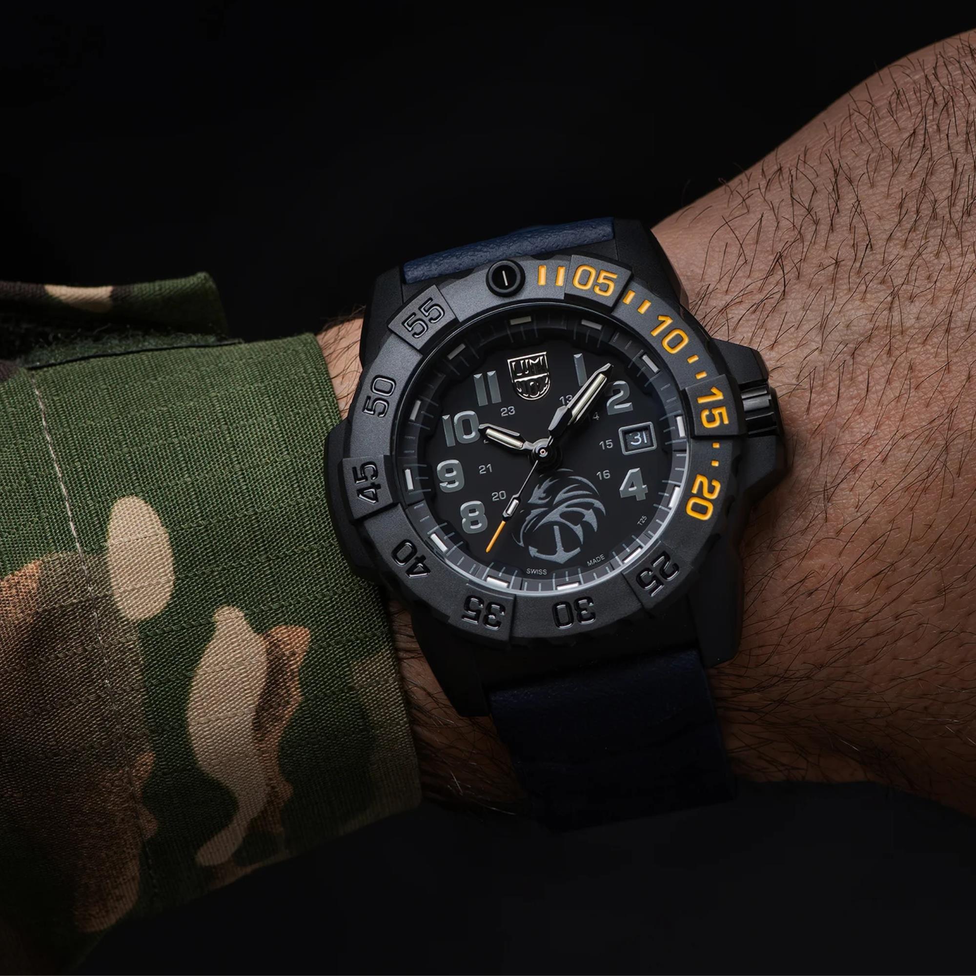Luminox Navy Seal Foundation “The Guardian” Limited Edition Black Dial Rubber Strap Men's Watch XS.3505.NSF.N