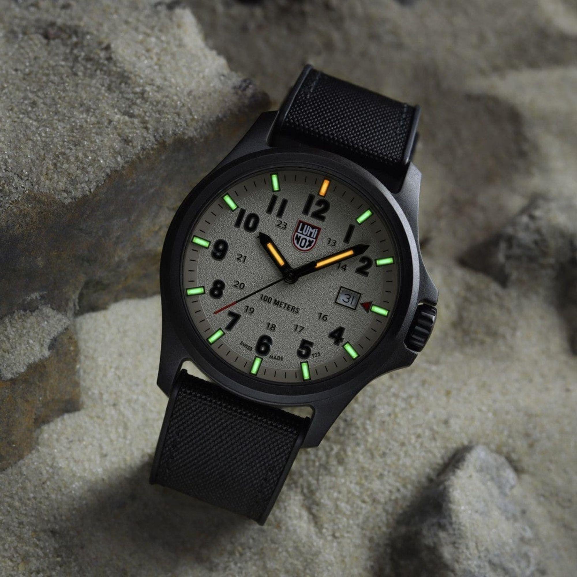 Luminox Atacama Field Grey Textured Dial Rubber Strap Men's Watch XL.1971.2