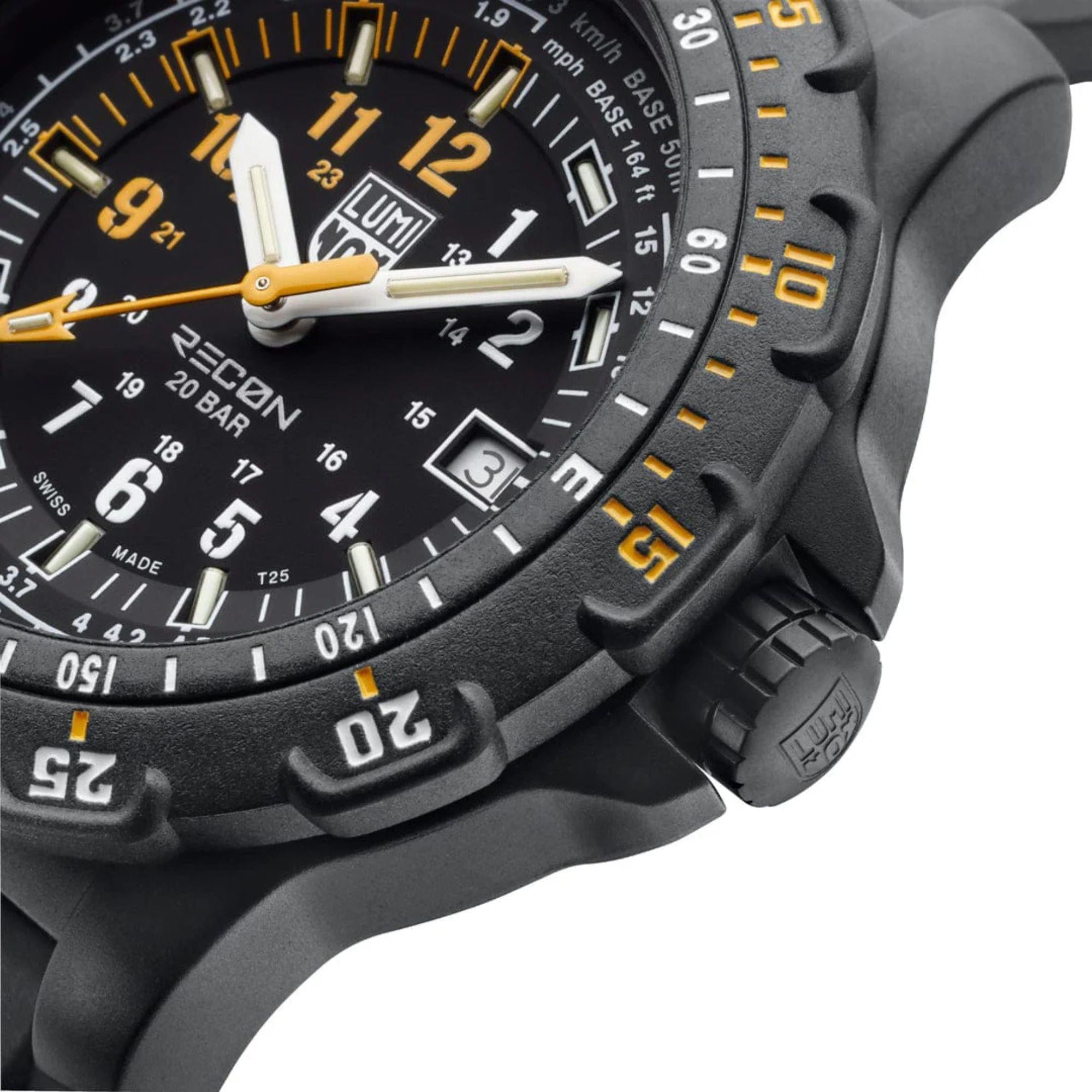 Luminox RECON 45mm Black Dial Rubber Mens Quartz Watch XL.8825.H.2