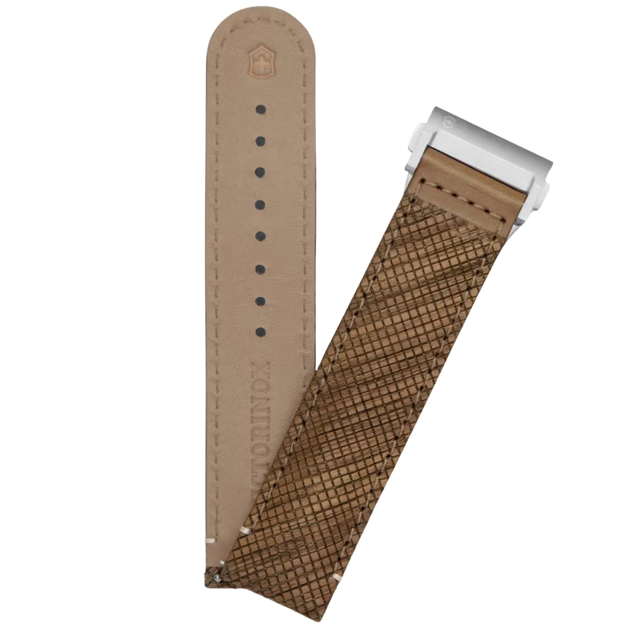 Victorinox Wooden Crafted 21mm Leather Watch Strap D1-DC V.60039