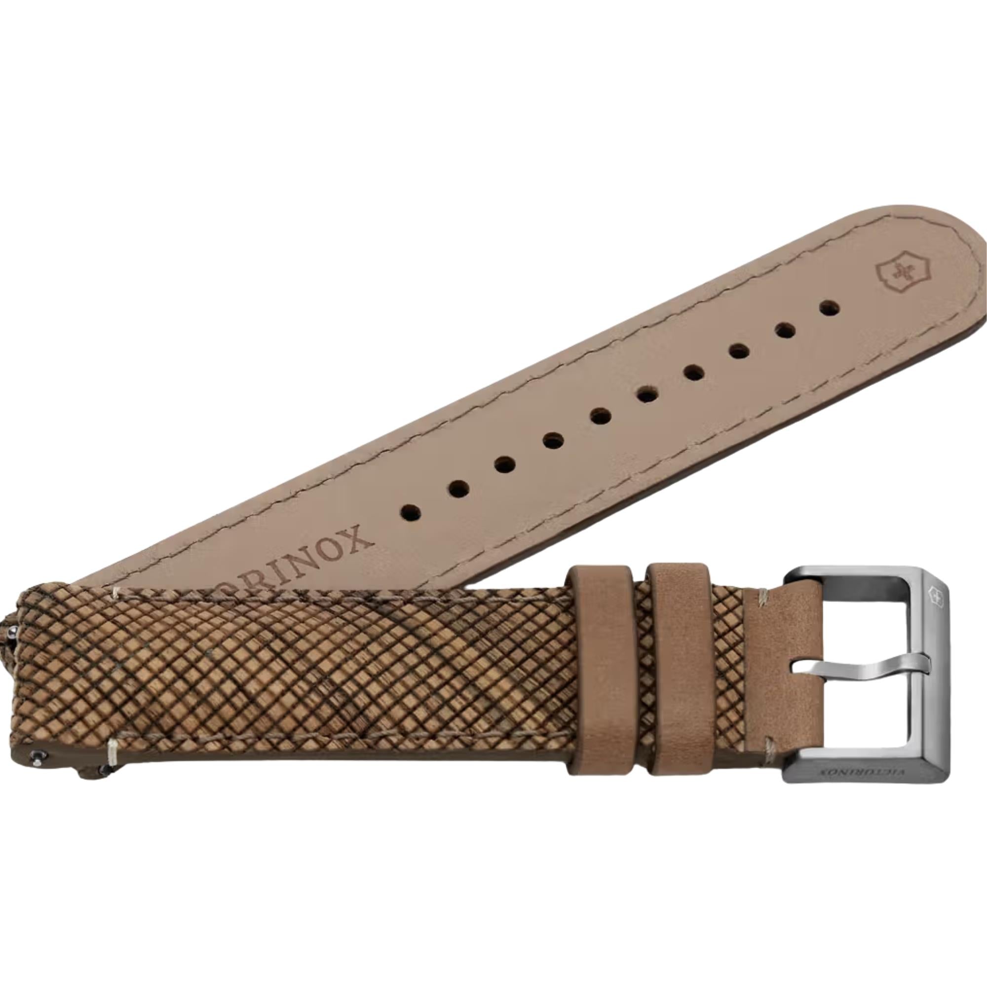 Victorinox Wooden Crafted 21mm Leather Watch Strap D2-TI V.60052