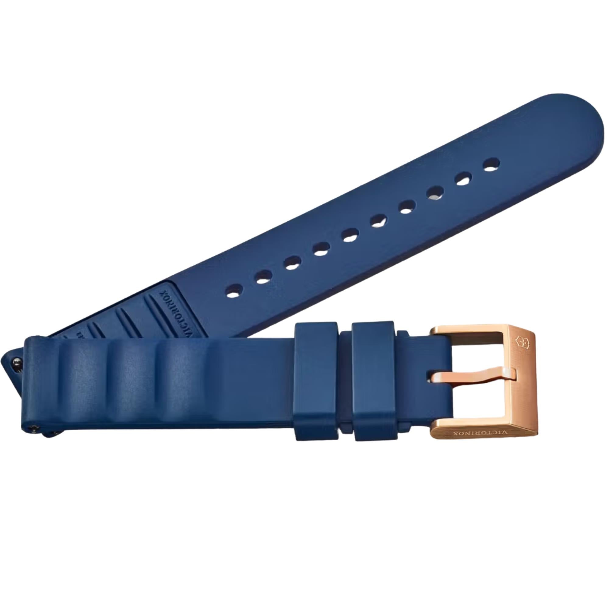 Victorinox Genuine Rubber 16mm Blue Small Watch Strap D2 V.60054