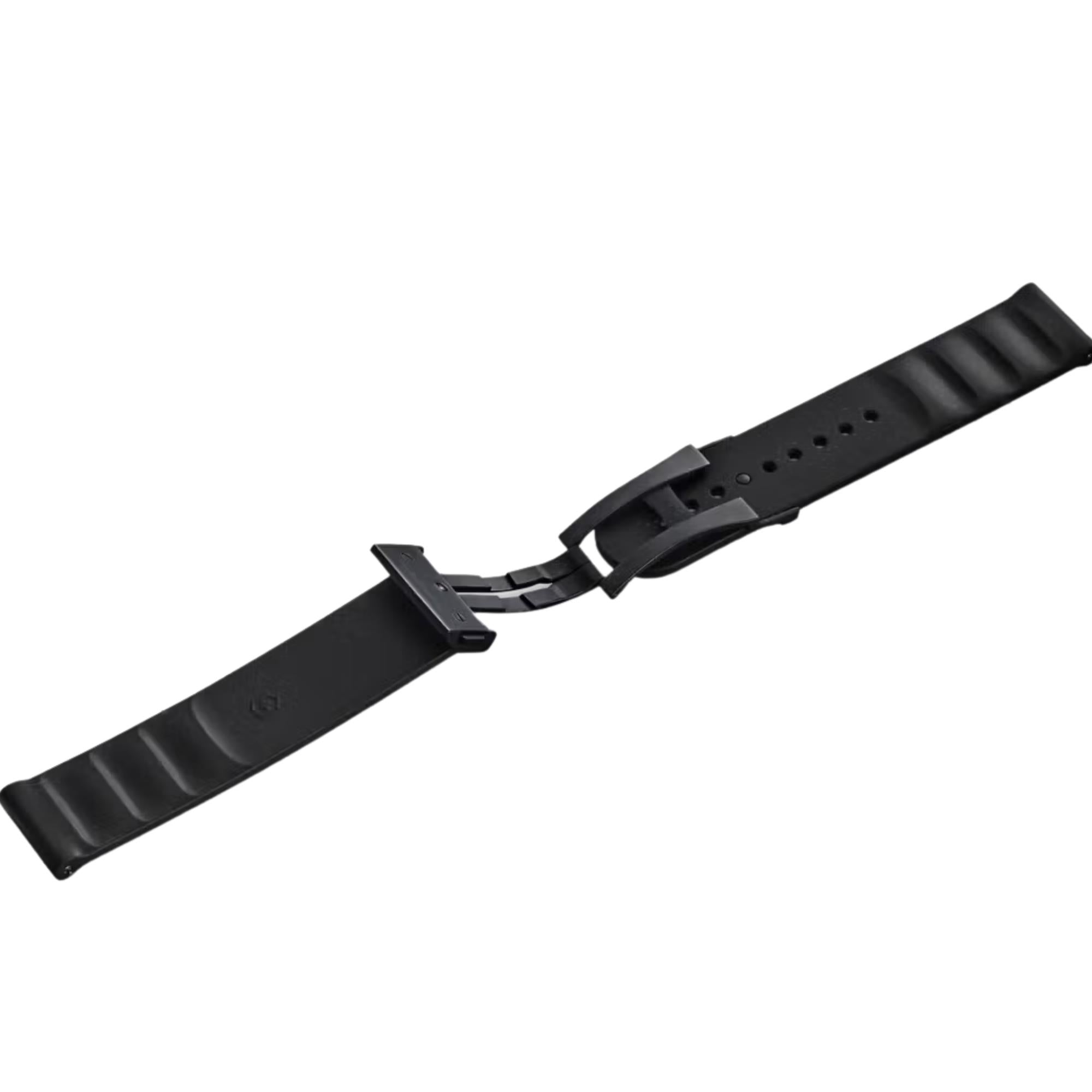 Victorinox Genuine Rubber 21mm Black Watch Strap D2-DC V.60056