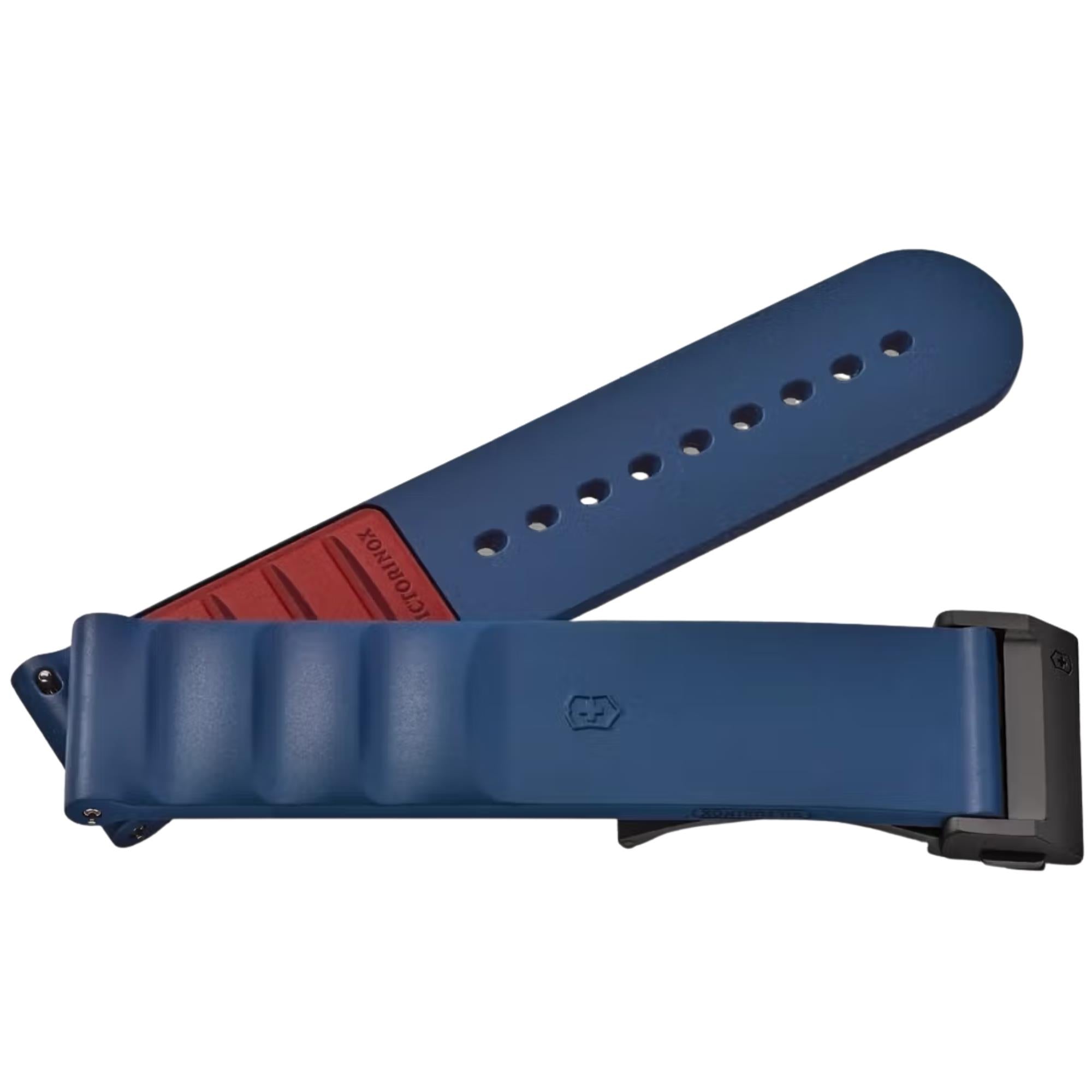 Victorinox Genuine Rubber 21mm Blue Watch Strap D2-DC V.60058