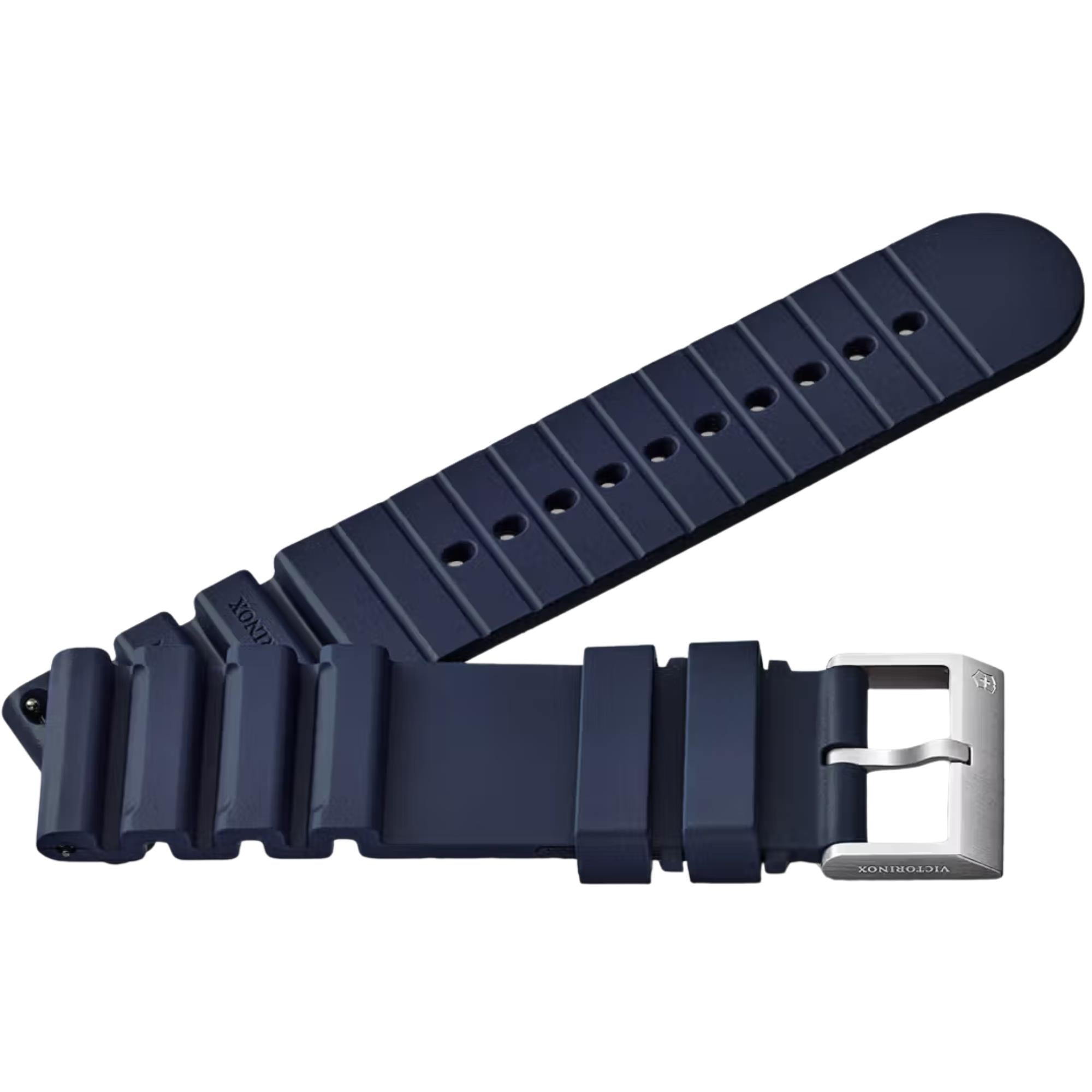 Victorinox Genuine Rubber 21mm Blue Watch Strap D3 V.60059