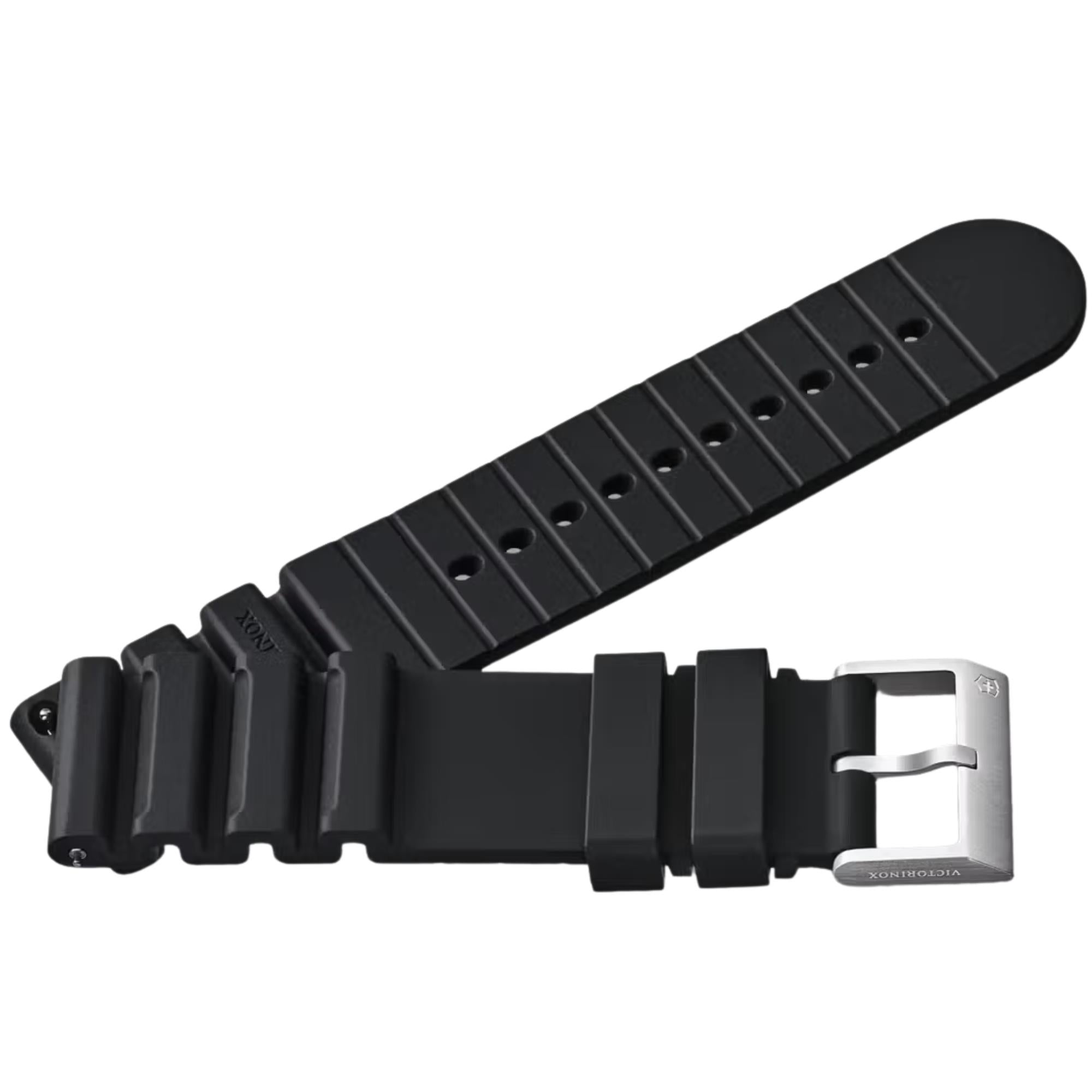 Victorinox Genuine Rubber 21mm Black Watch Strap D3 V.60060