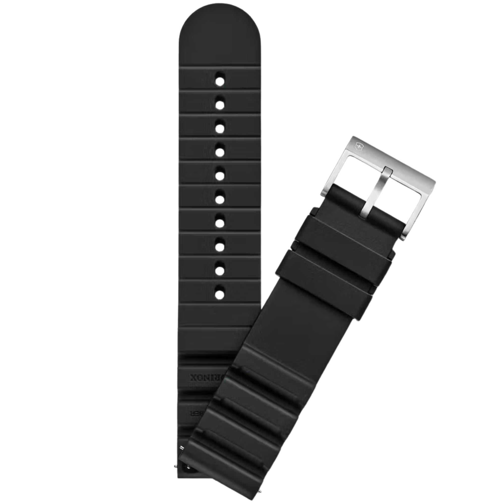 Victorinox Genuine Rubber 21mm Black Watch Strap D3 V.60060