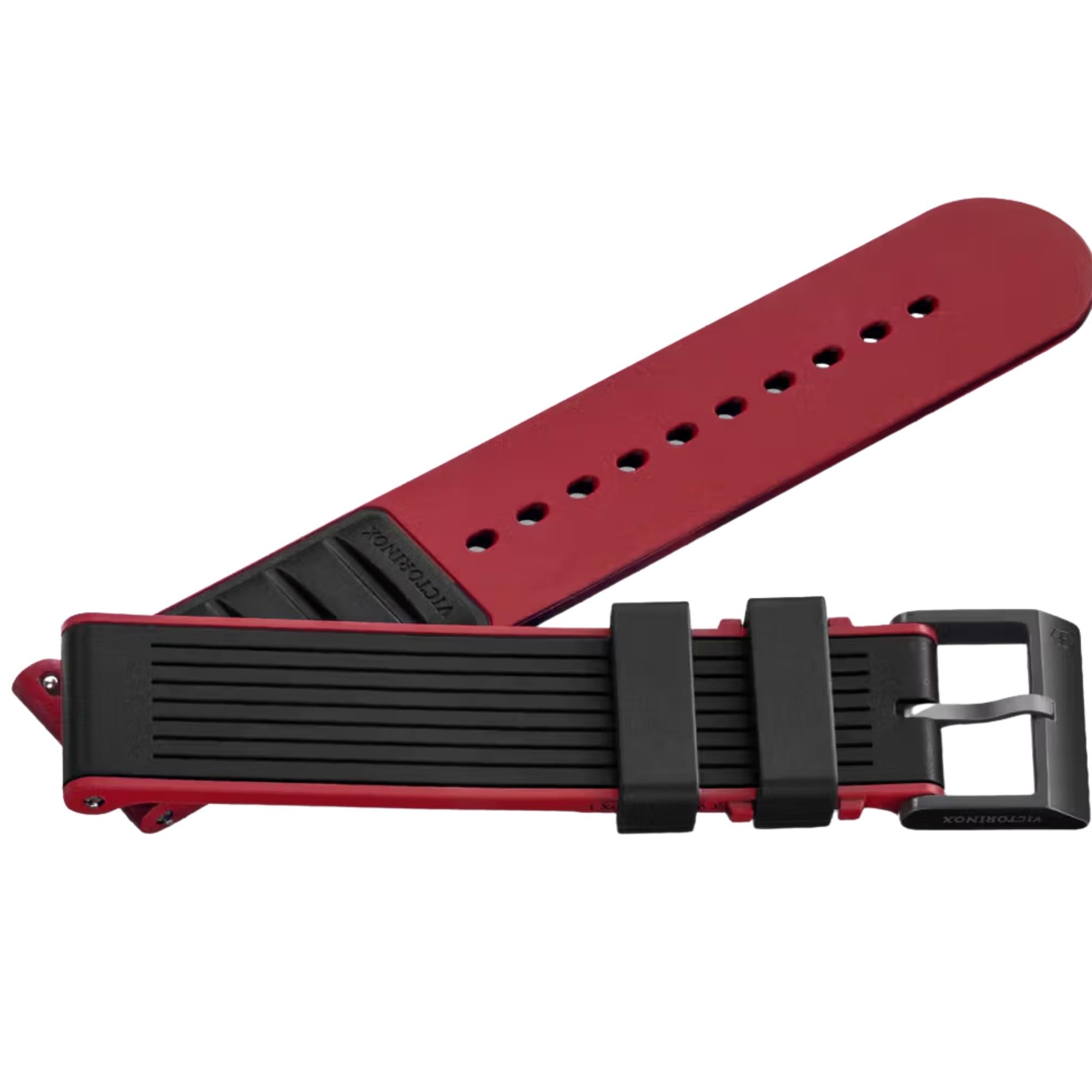 Victorinox Genuine Rubber 21mm Black Watch Strap D4 V.60066