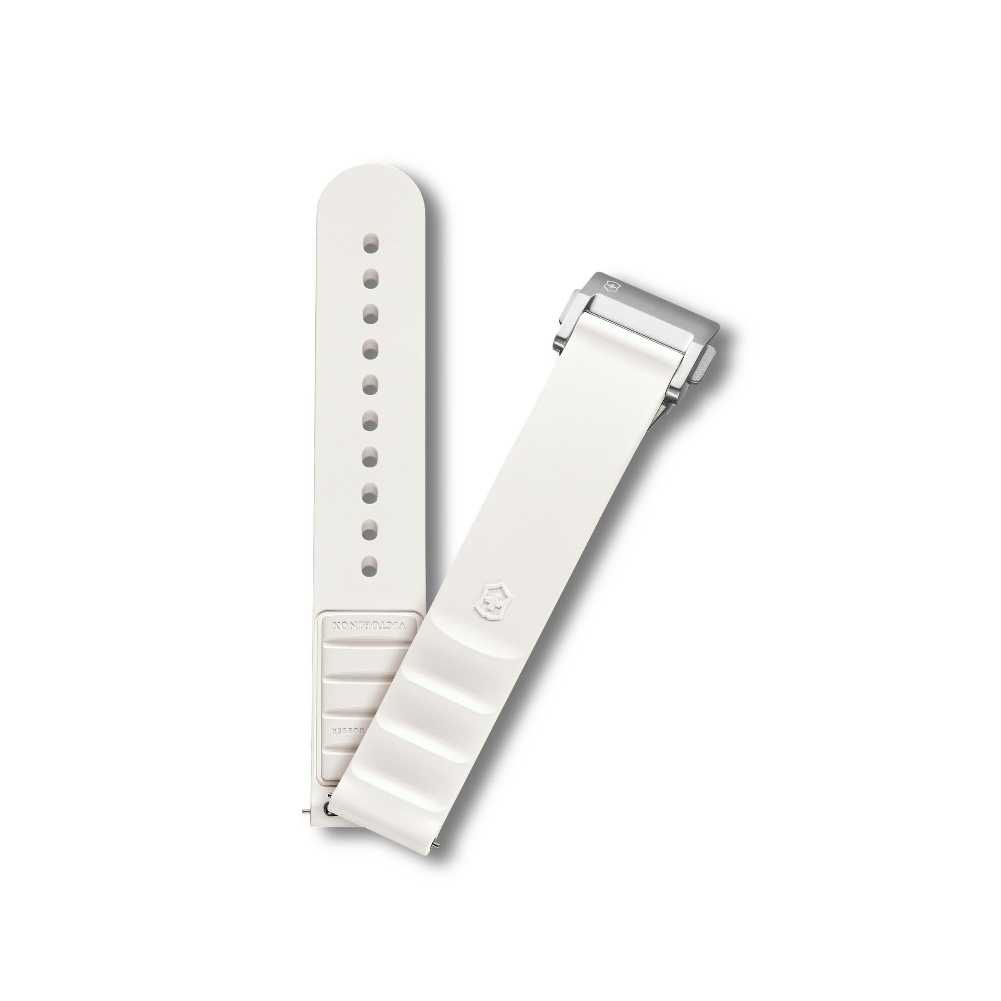 Victorinox Genuine Rubber 16mm White Small Watch Strap D2-DC V.60075