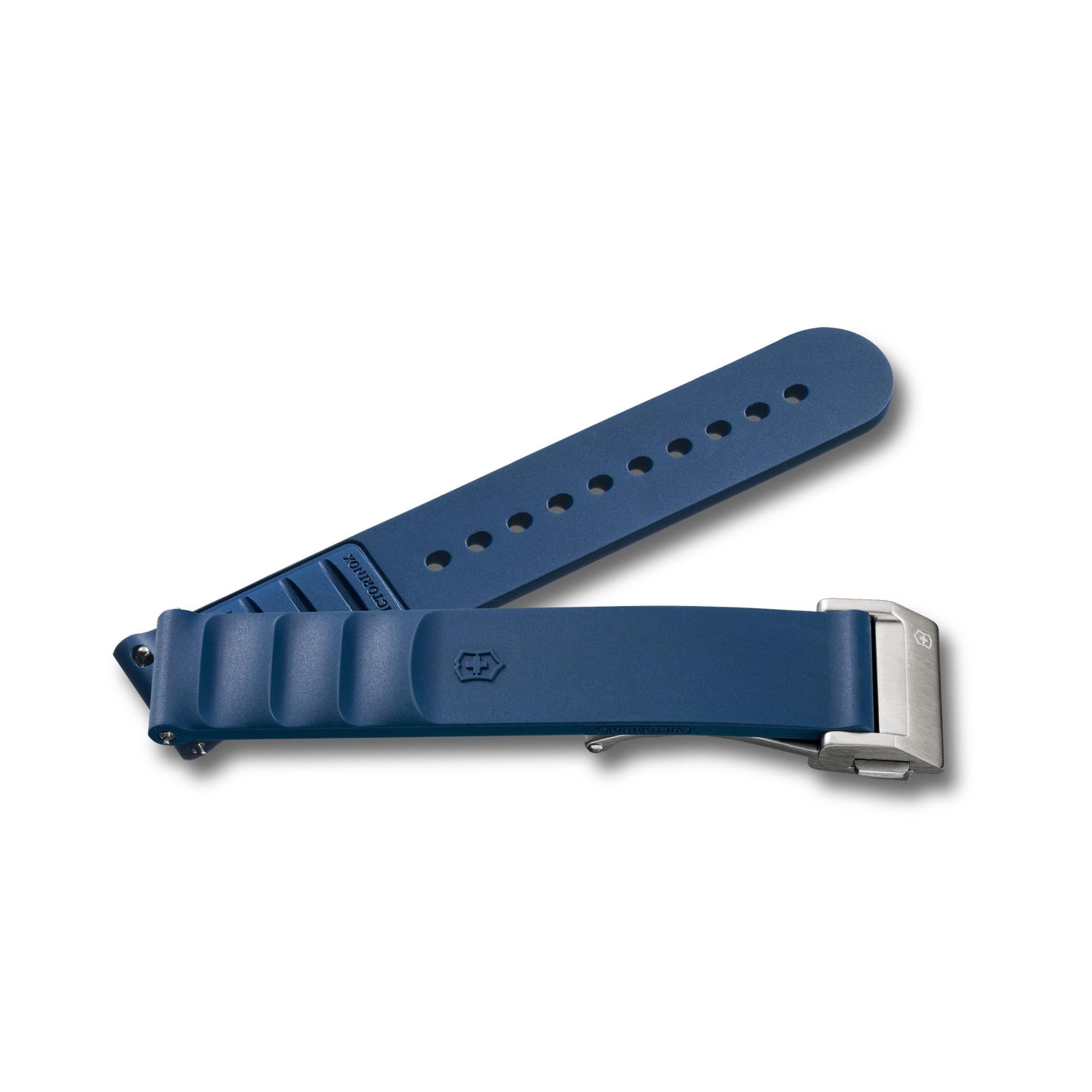 Victorinox Genuine Rubber 16mm Blue Small Watch Strap D2-DC V.60076