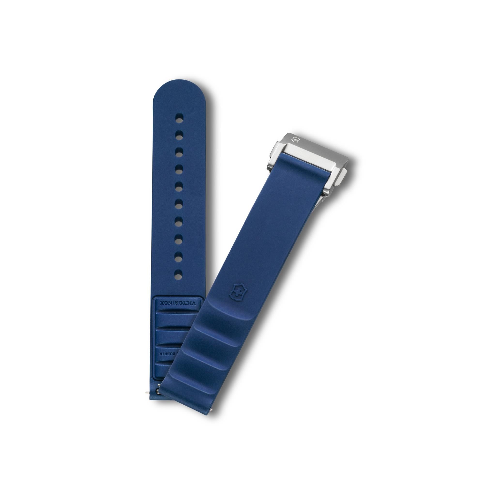 Victorinox Genuine Rubber 16mm Blue Small Watch Strap D2-DC V.60076
