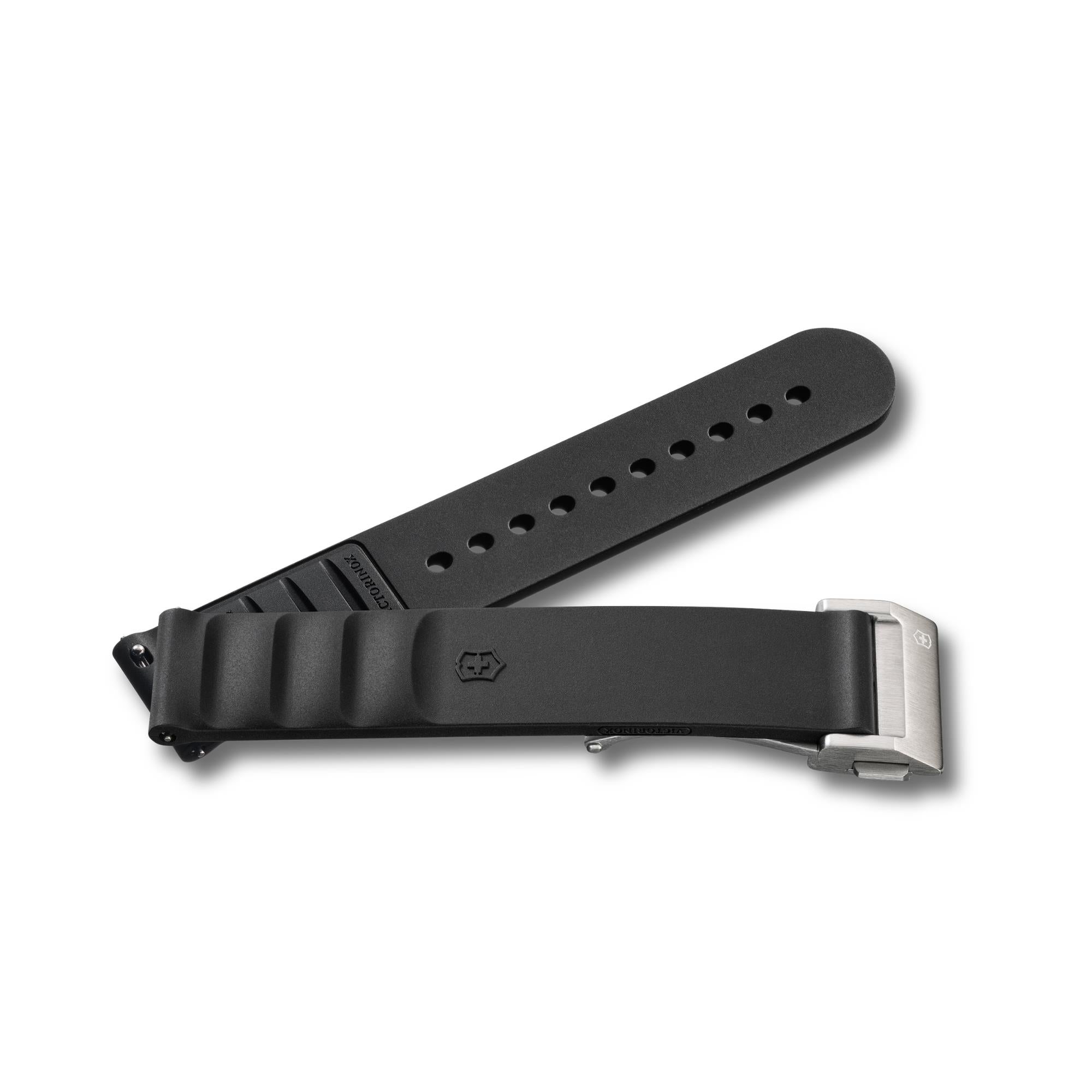 Victorinox Genuine Rubber 16mm Black Small Watch Strap D2-DC V.60077